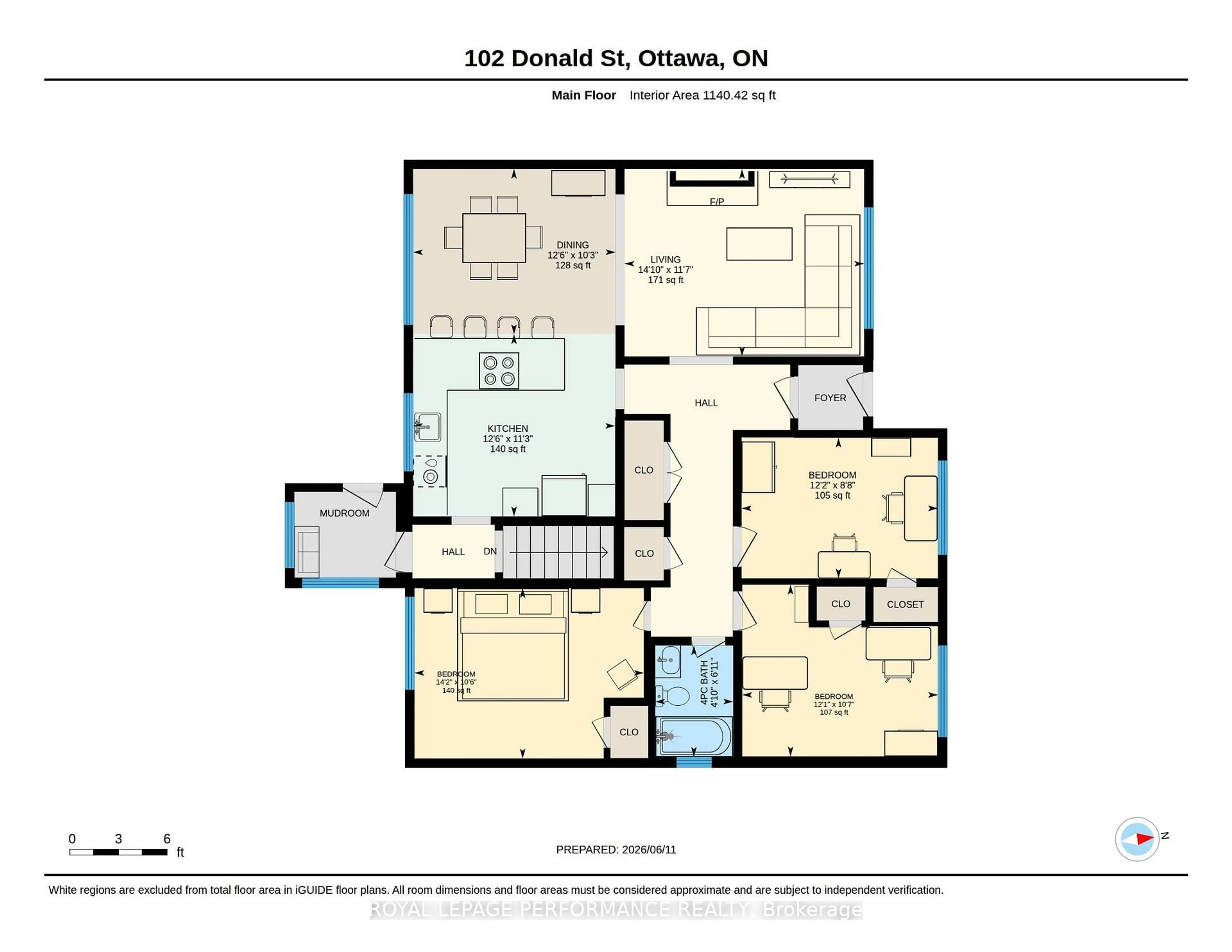 Floor plan for 102 Donald St, Ottawa Ontario K1K 1N2