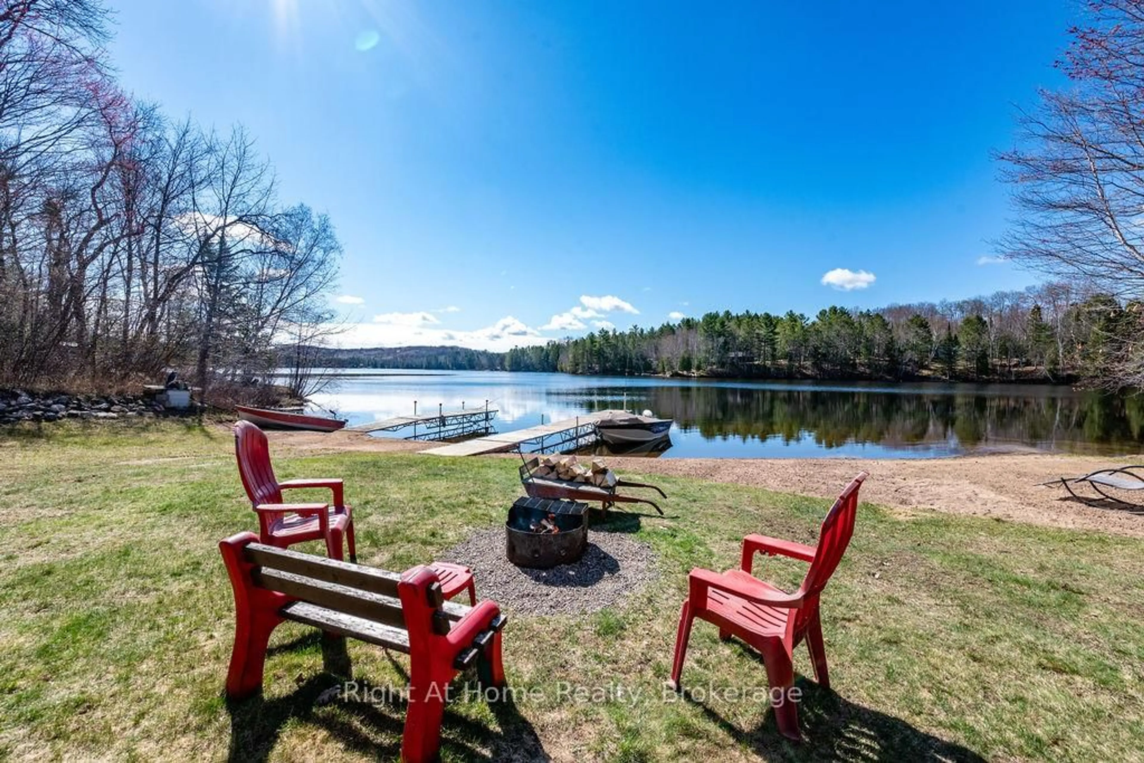 Patio, water/lake/river/ocean view for 61C Blackfish Bay Rd Rd, Combermere Ontario K0J 1L0