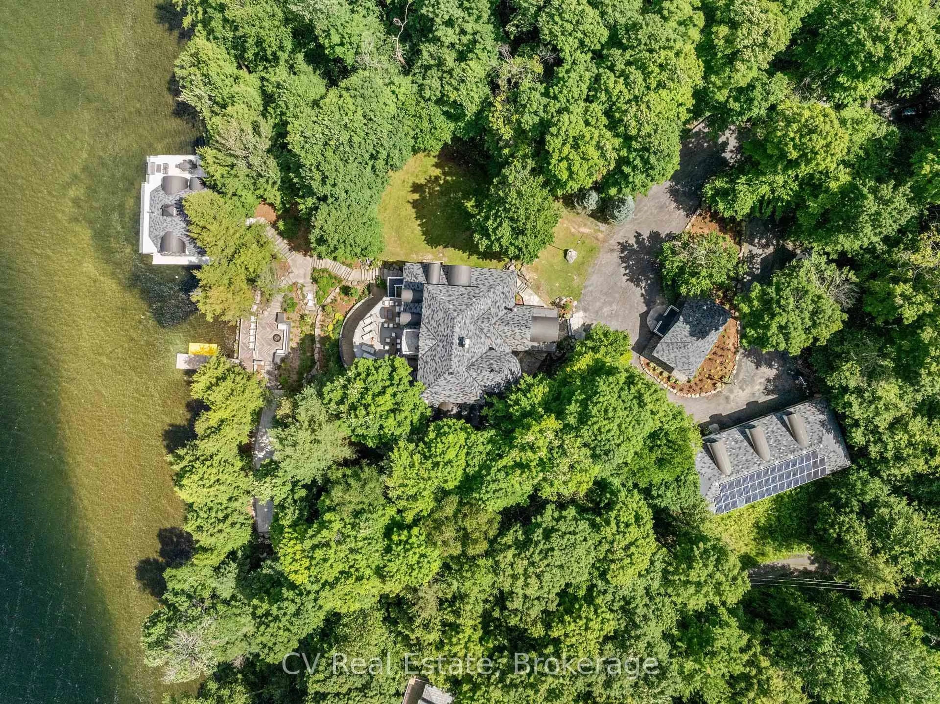 A pic from outside/outdoor area/front of a property/back of a property/a pic from drone, unknown for 1952 Hwy 69 Highway #B, Seguin Ontario P0C 1H0