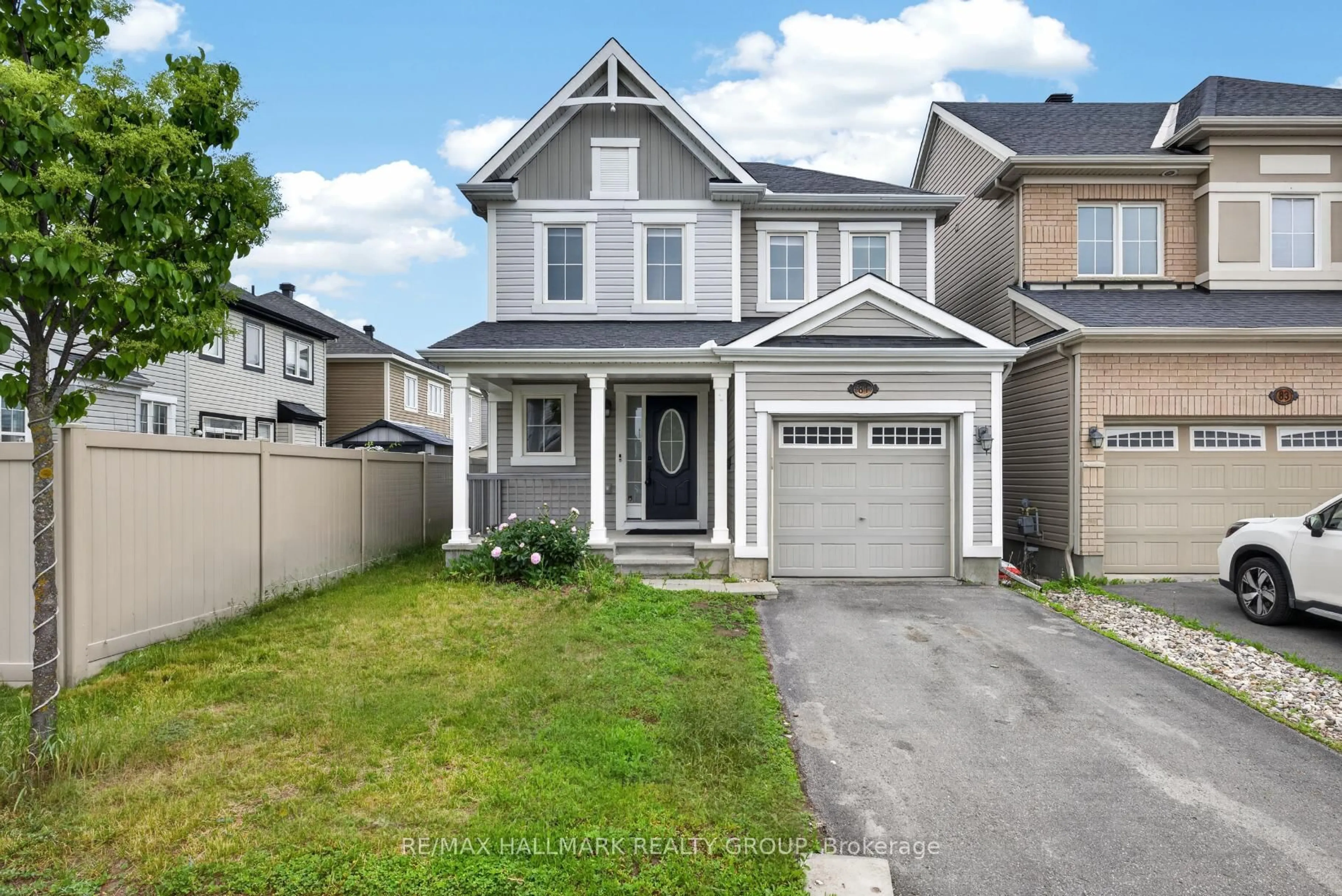 Home with vinyl exterior material, street for 81 Switch Grass Cres, Ottawa Ontario K2J 5Z3
