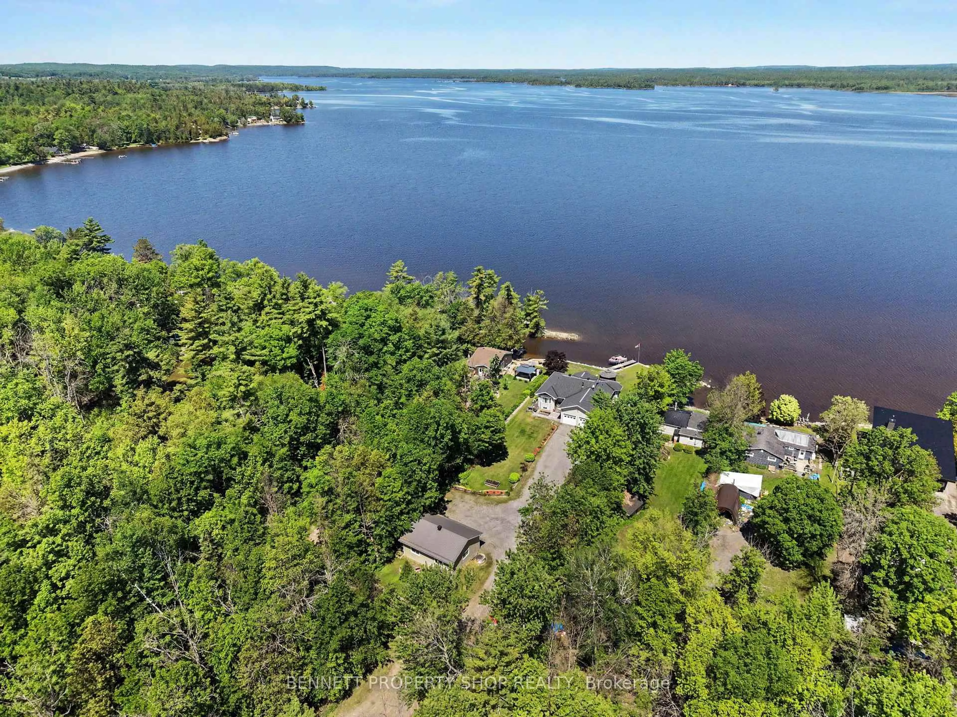 A pic from outside/outdoor area/front of a property/back of a property/a pic from drone, water/lake/river/ocean view for 516 Arnold Lane, Renfrew Ontario K7V 3Z8
