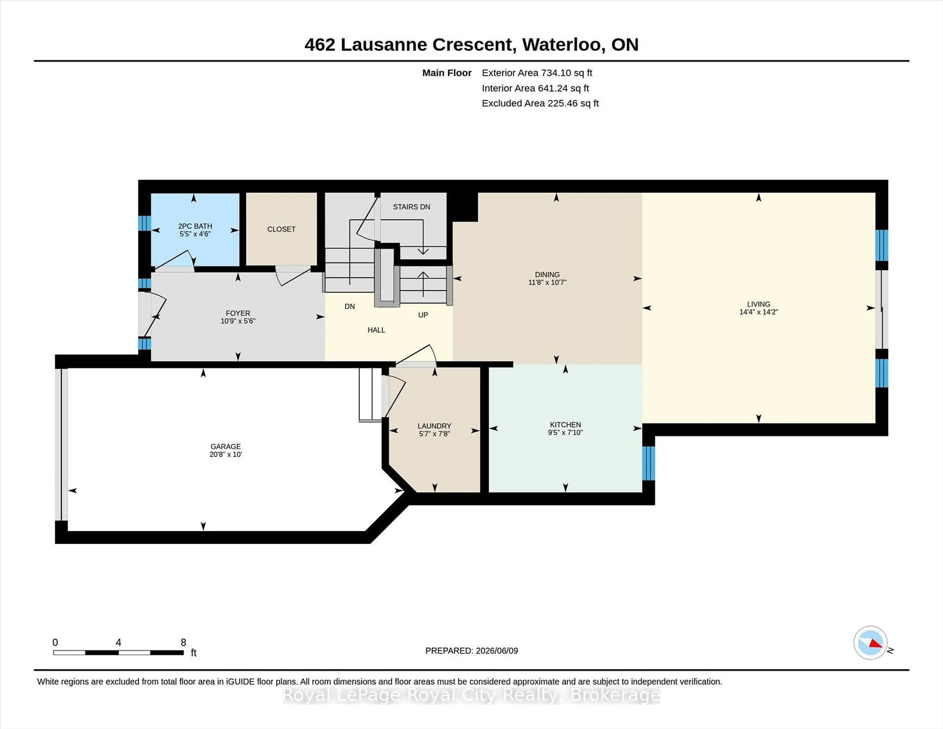 Floor plan for 462 Lausanne Cres, Waterloo Ontario N2T 2X4