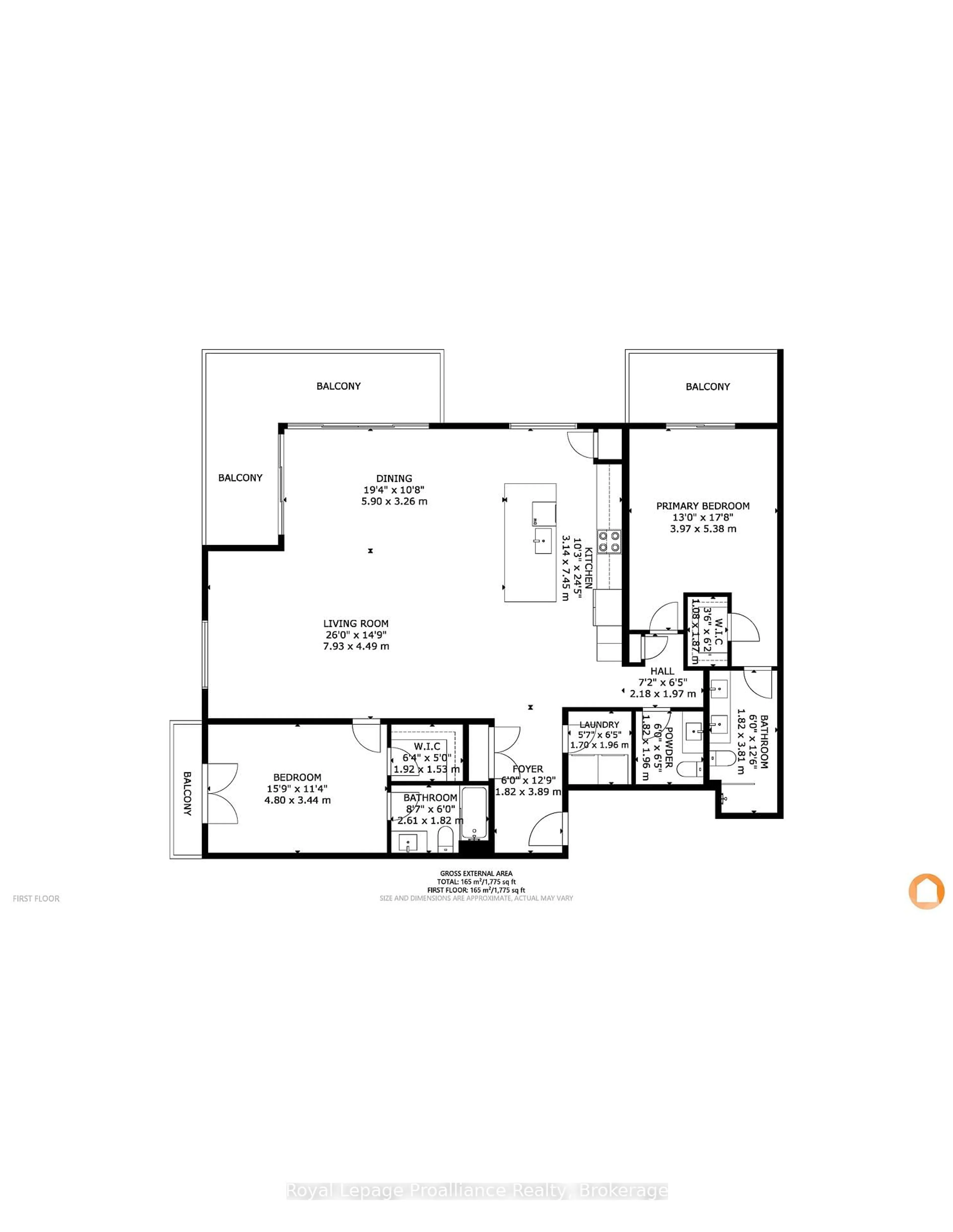 Floor plan for 17 Cleave Ave #409, Prince Edward County Ontario K0K 2T0
