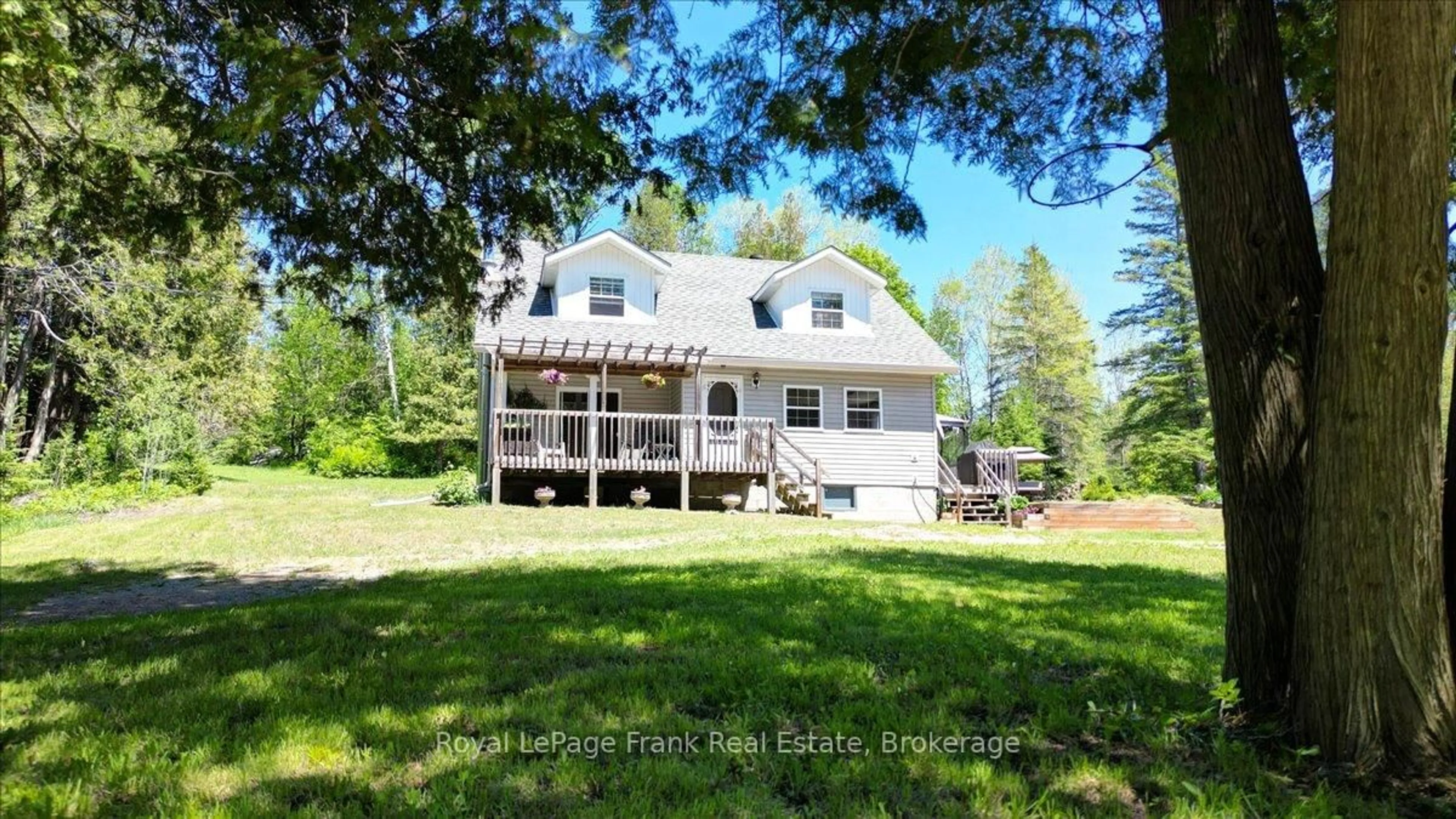 A pic from outside/outdoor area/front of a property/back of a property/a pic from drone, water/lake/river/ocean view for 2523 Old Hastings Rd, Coe Hill Ontario K0L 1P0
