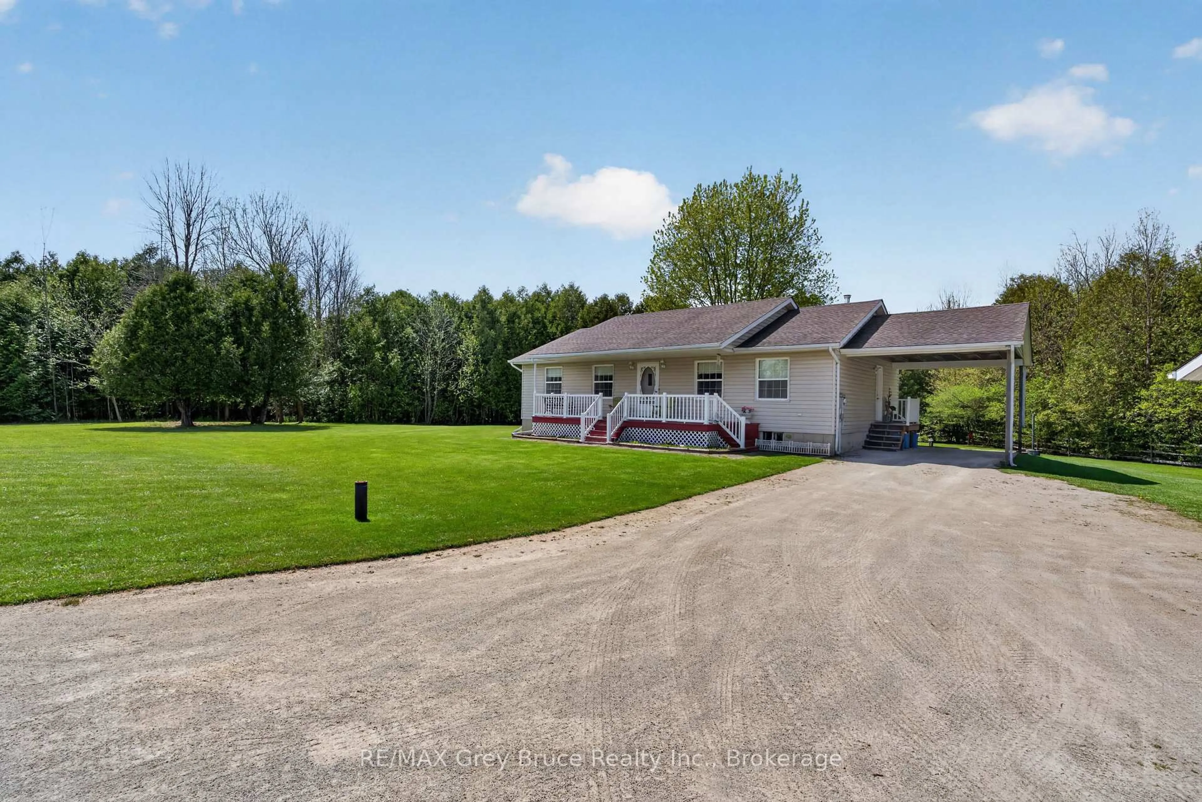 A pic from outside/outdoor area/front of a property/back of a property/a pic from drone, street for 259106 Sarawak Keppel Townline, Georgian Bluffs Ontario N0H 1S0
