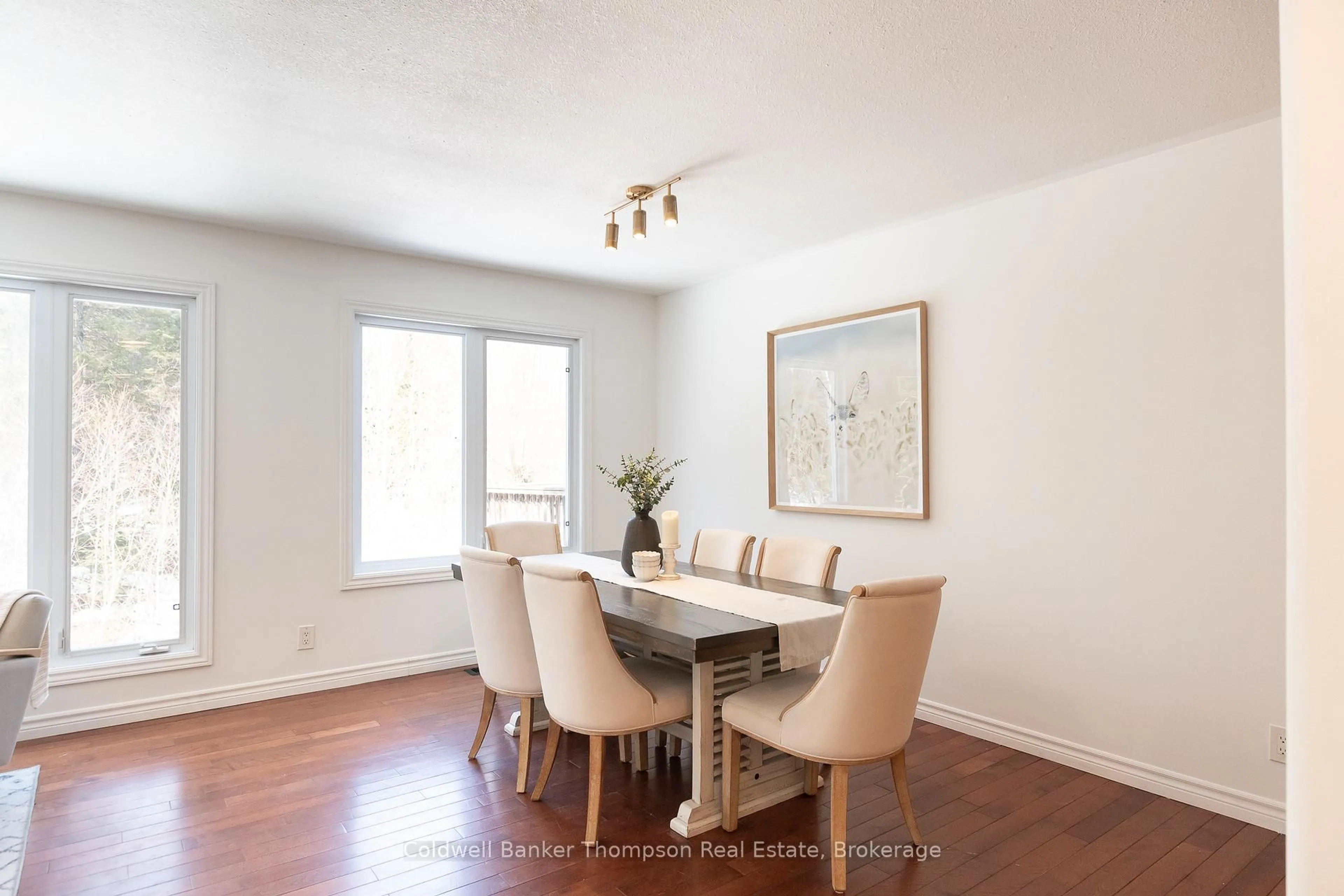 Dining room, wood/laminate floor for 134 Chaffey Township Rd, Huntsville Ontario P1H 1C8