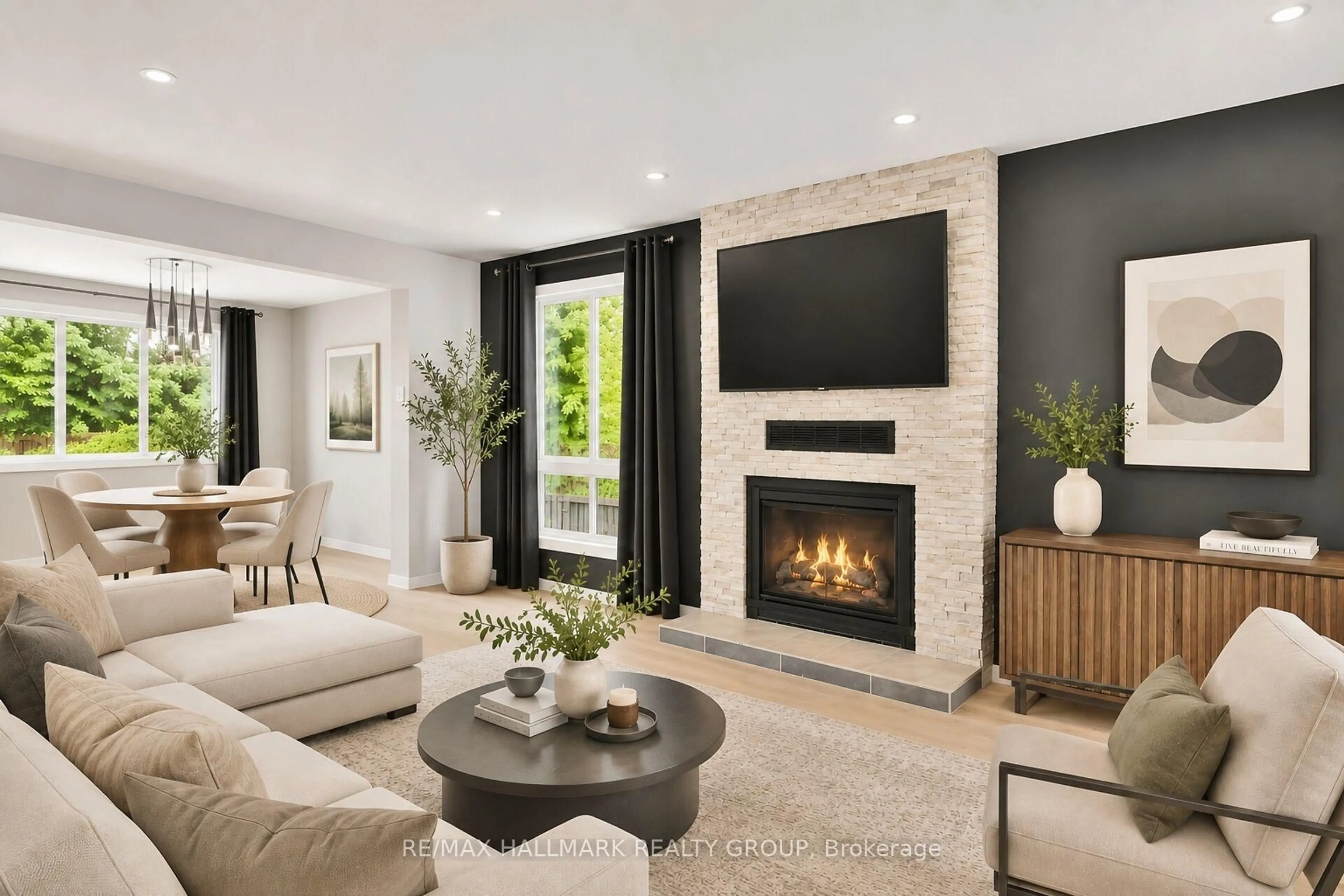 Living room with furniture, ceramic/tile floor for 13 Coolspring Cres, Ottawa Ontario K2E 7M7