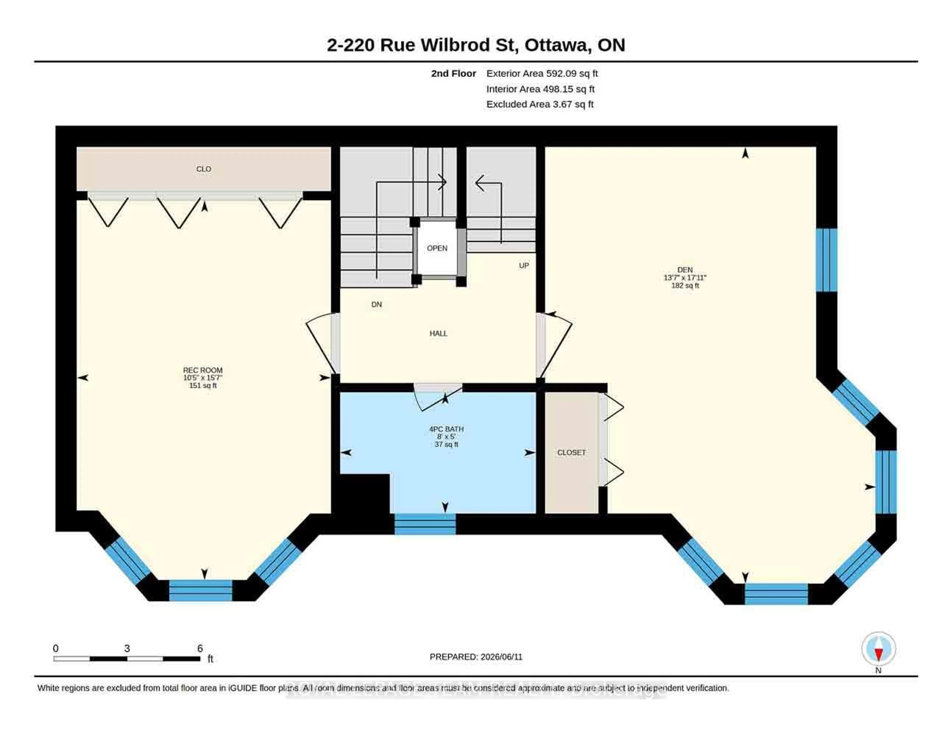 Floor plan for 220 Wilbrod Ave #2, Ottawa Ontario K1N 6L6
