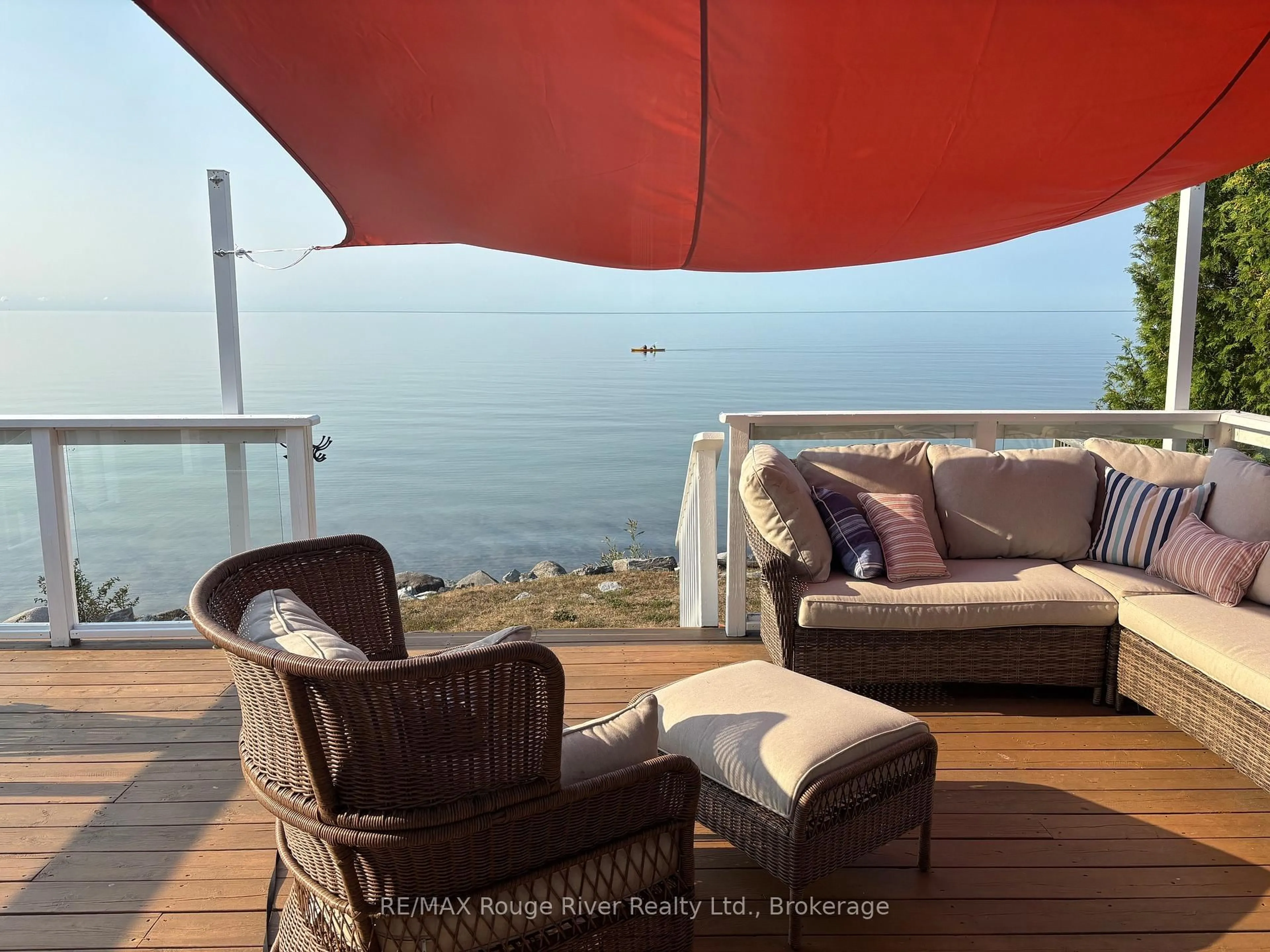 Balcony in the apartment, water/lake/river/ocean view for 116 Cedardale Rd #14, Brighton Ontario K0K 1H0