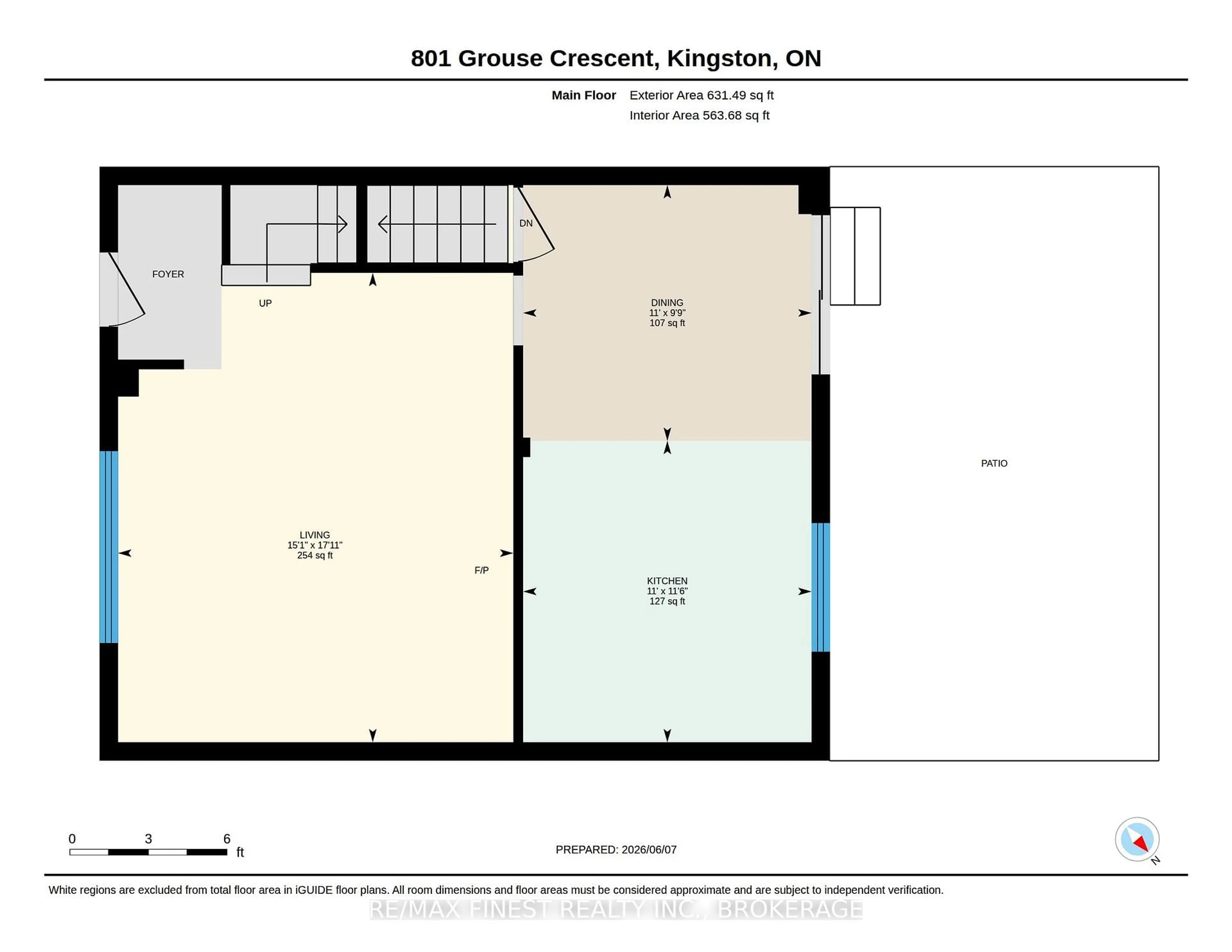 Floor plan for 801 Grouse Cres, Kingston Ontario K7P 1A1