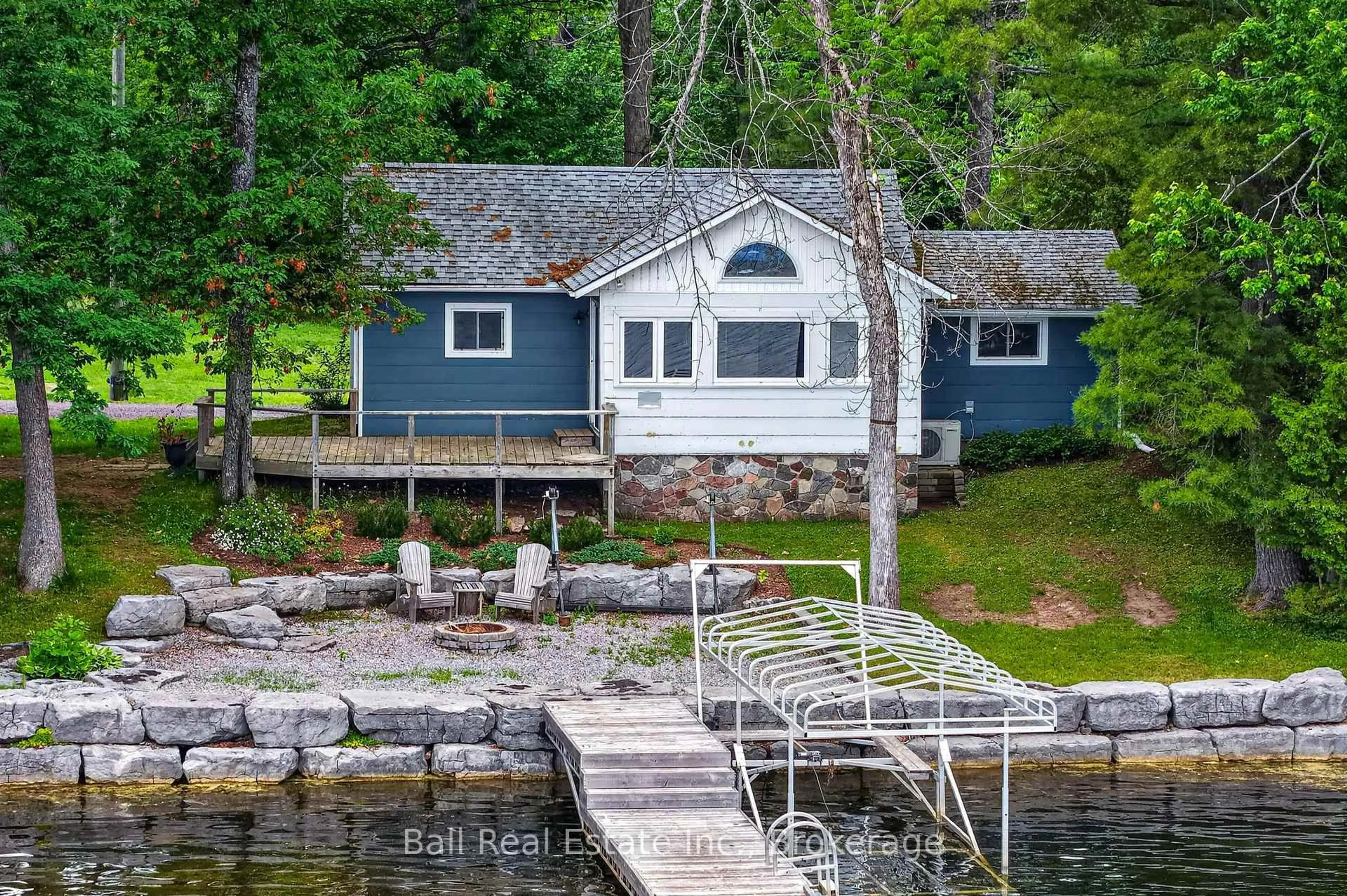 A pic from outside/outdoor area/front of a property/back of a property/a pic from drone, water/lake/river/ocean view for 1832 - 1846 South Bay Shore Rd, Douro-Dummer Ontario K0L 2H0