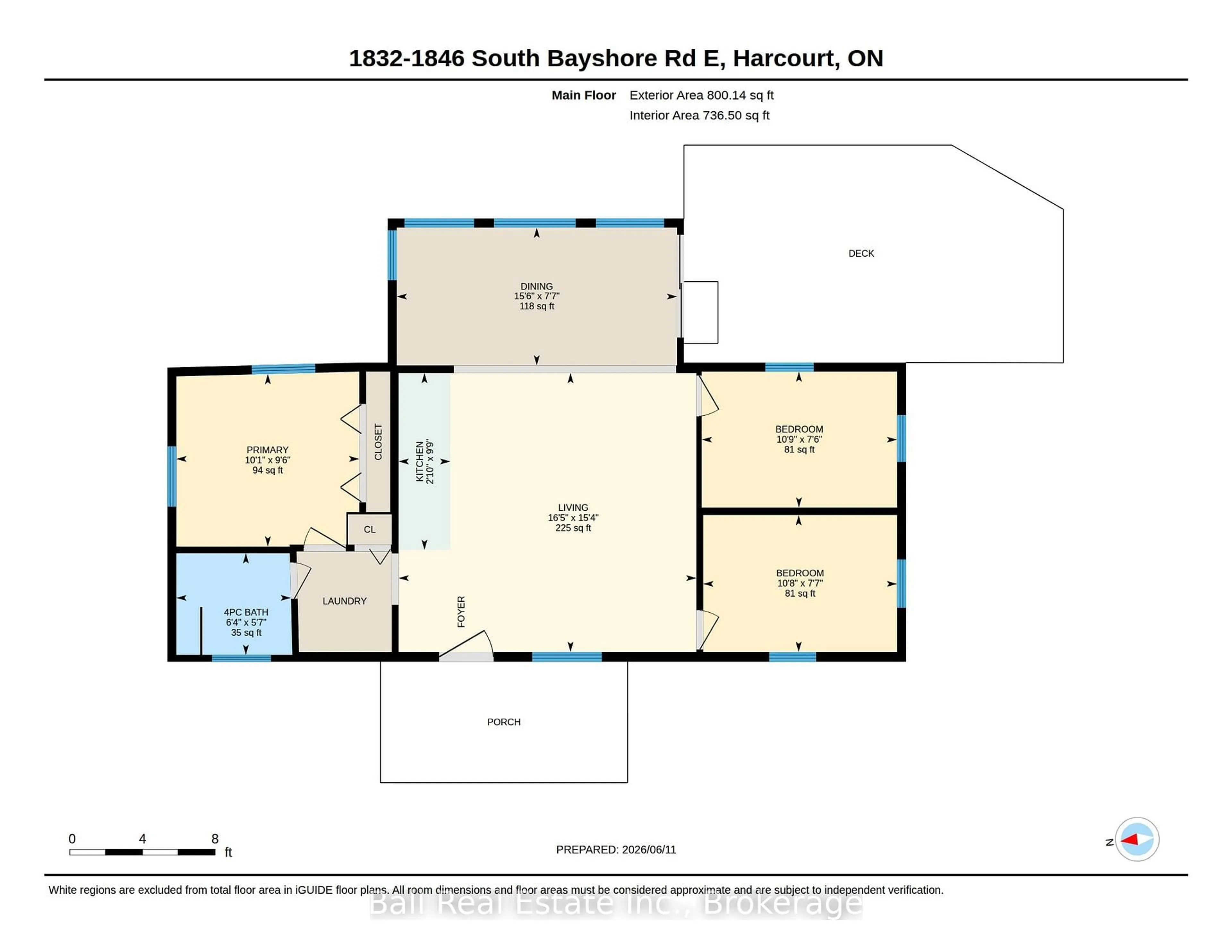 Floor plan for 1832 - 1846 South Bay Shore Rd, Douro-Dummer Ontario K0L 2H0