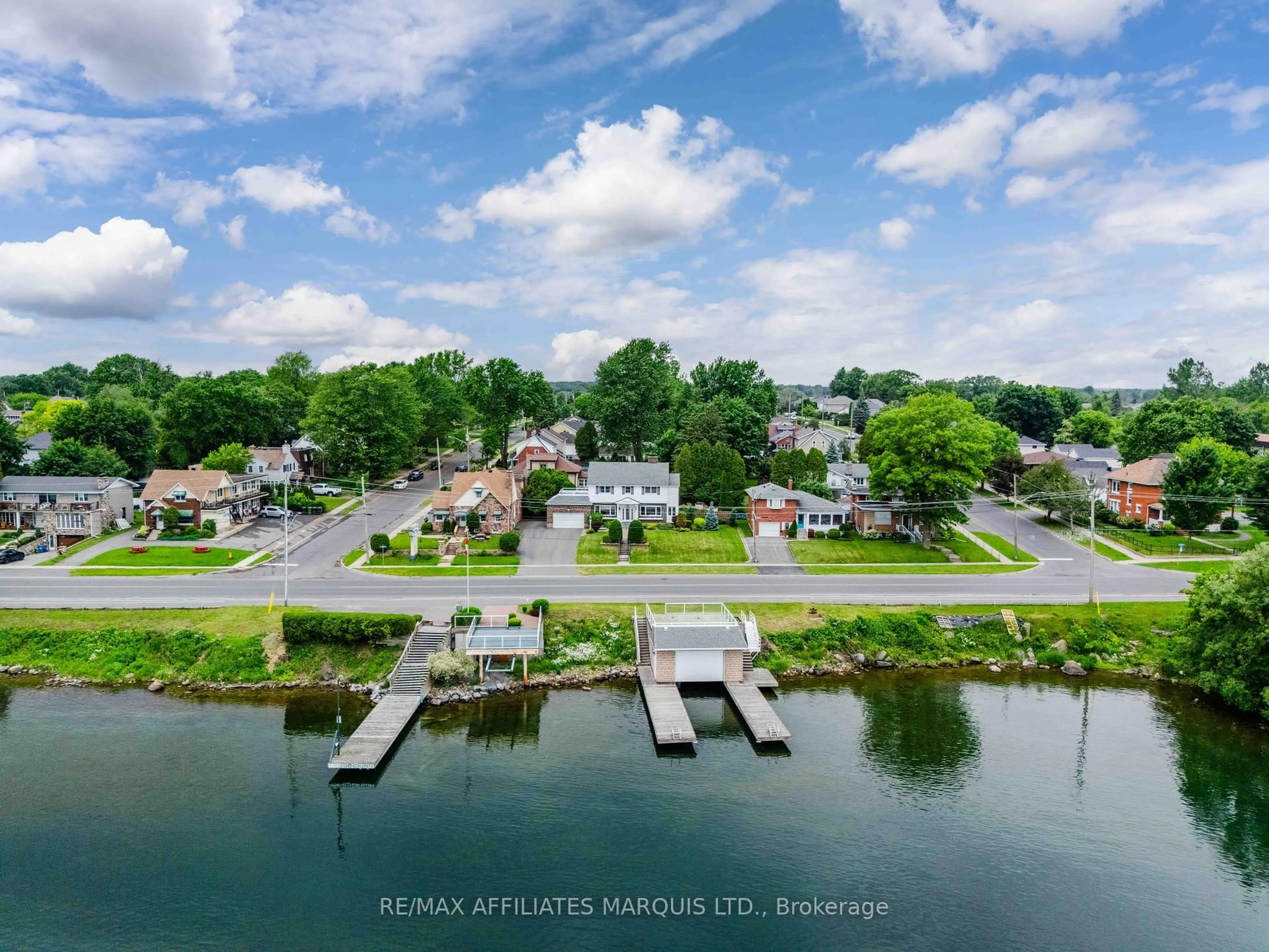 A pic from outside/outdoor area/front of a property/back of a property/a pic from drone, water/lake/river/ocean view for 1702 Montreal Rd, Cornwall Ontario K6H 1G1