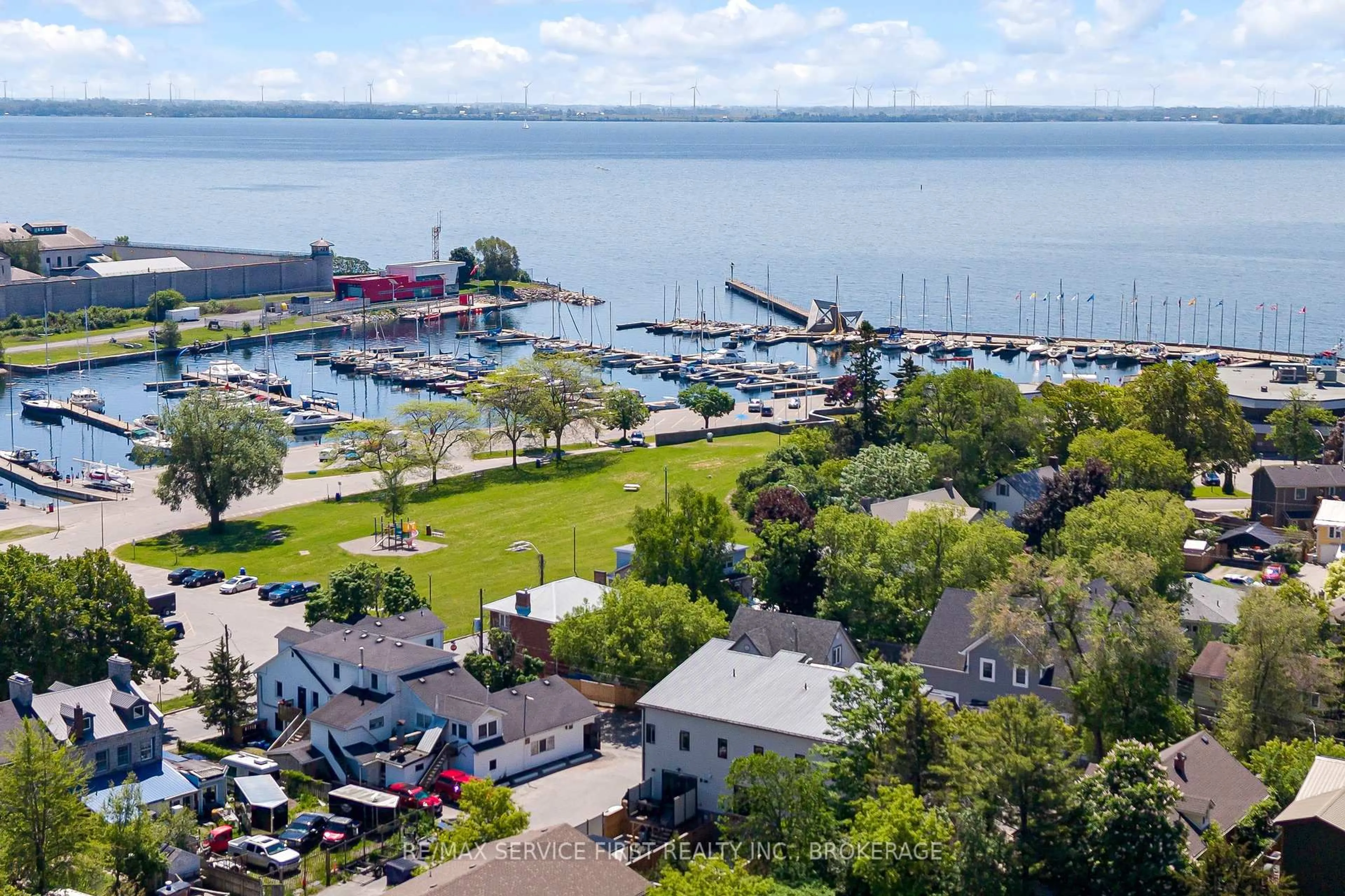 A pic from outside/outdoor area/front of a property/back of a property/a pic from drone, water/lake/river/ocean view for 15 Grange St, Kingston Ontario K7M 2J5