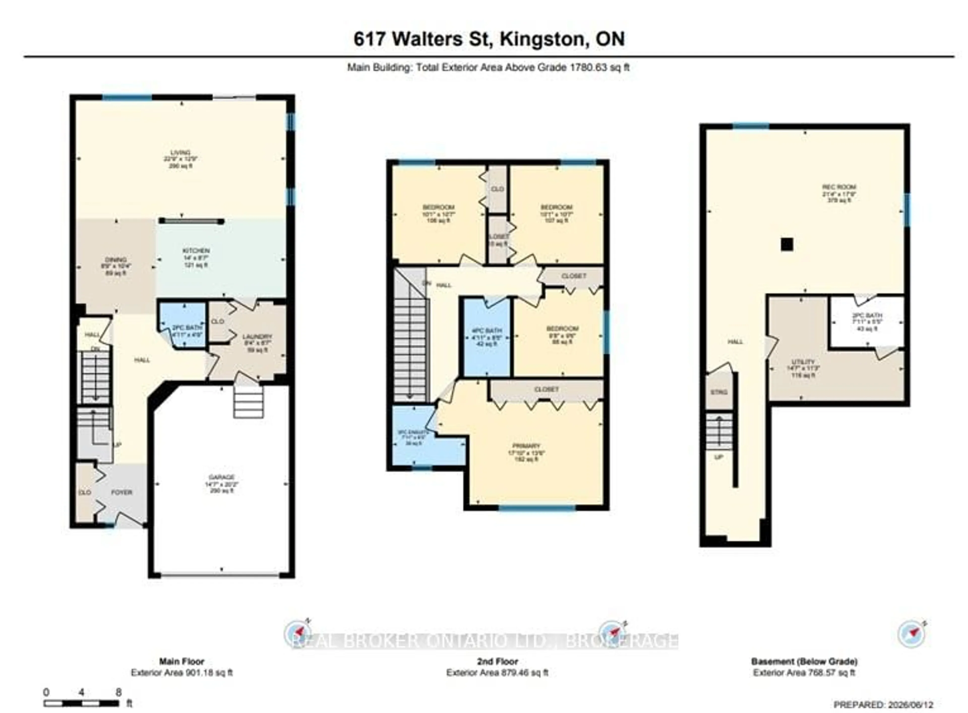 Floor plan for 617 Walters St, Kingston Ontario K7K 0B6