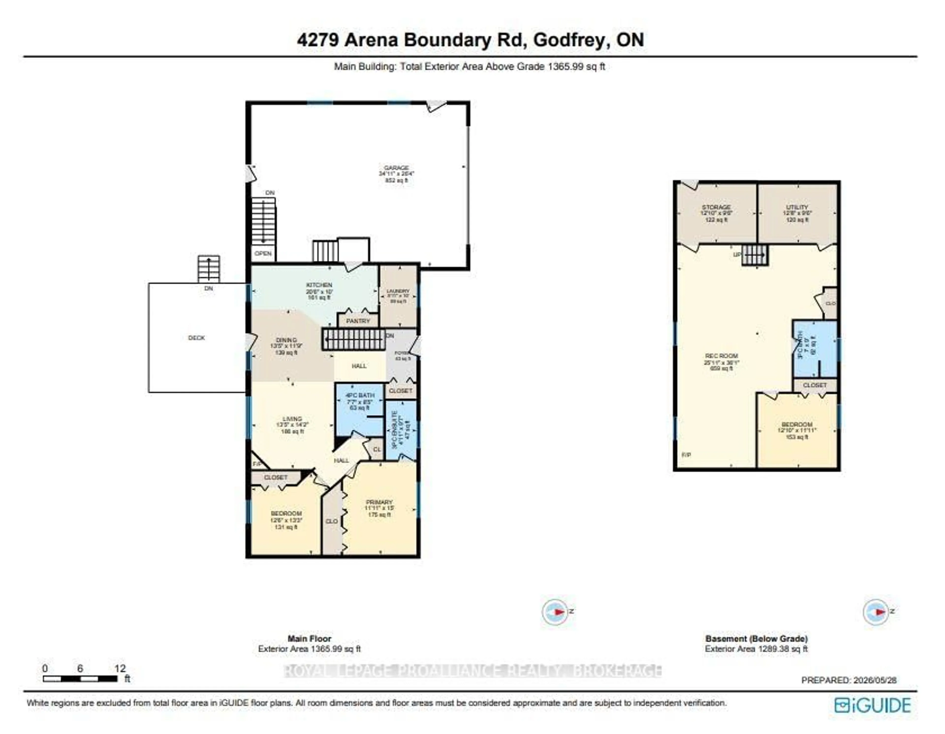 Floor plan for 4279 Arena Boundary Rd, Godfrey Ontario K0H 1T0