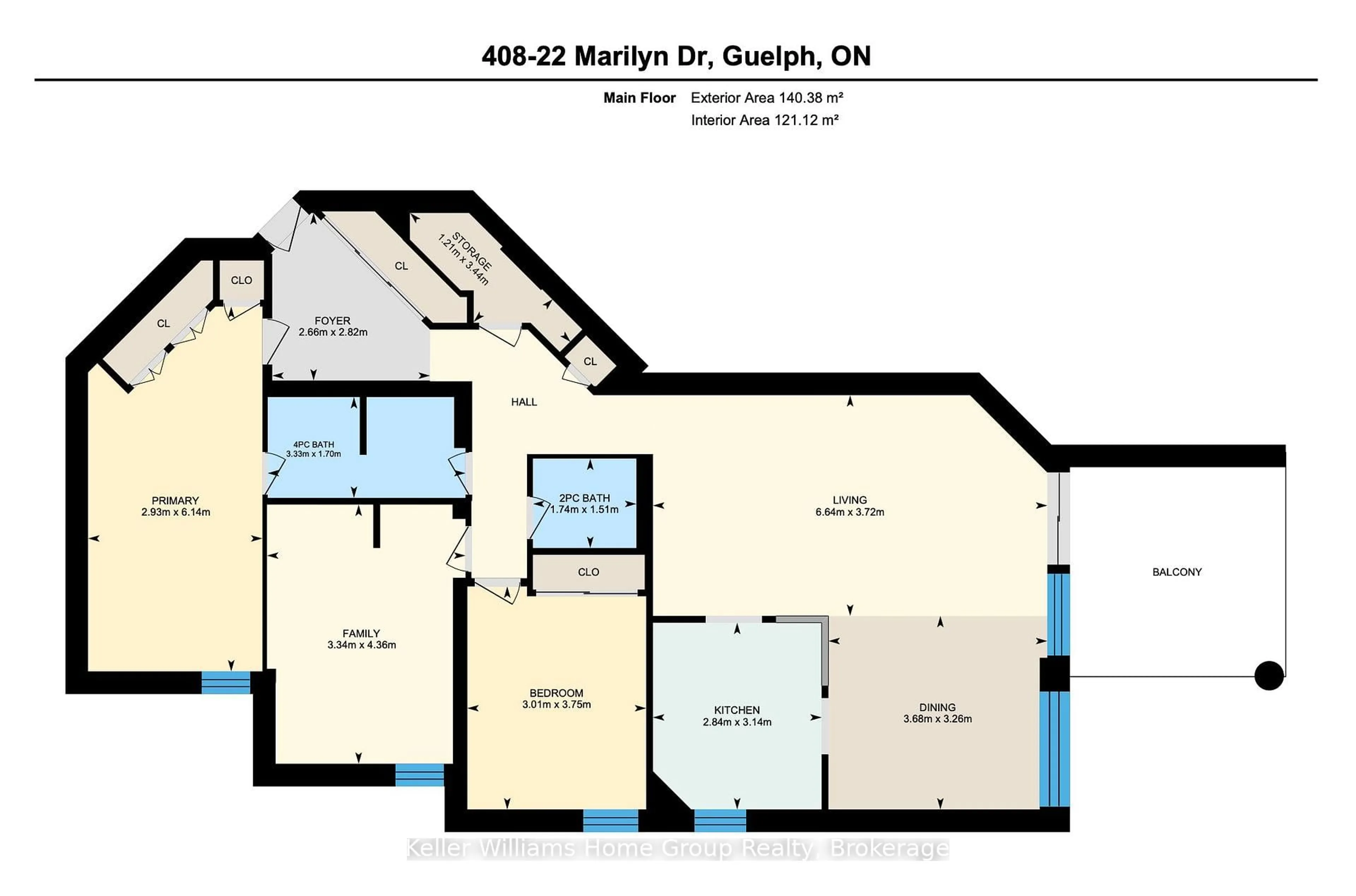 Floor plan for 22 Marilyn Dr #408, Guelph Ontario N1H 7T1