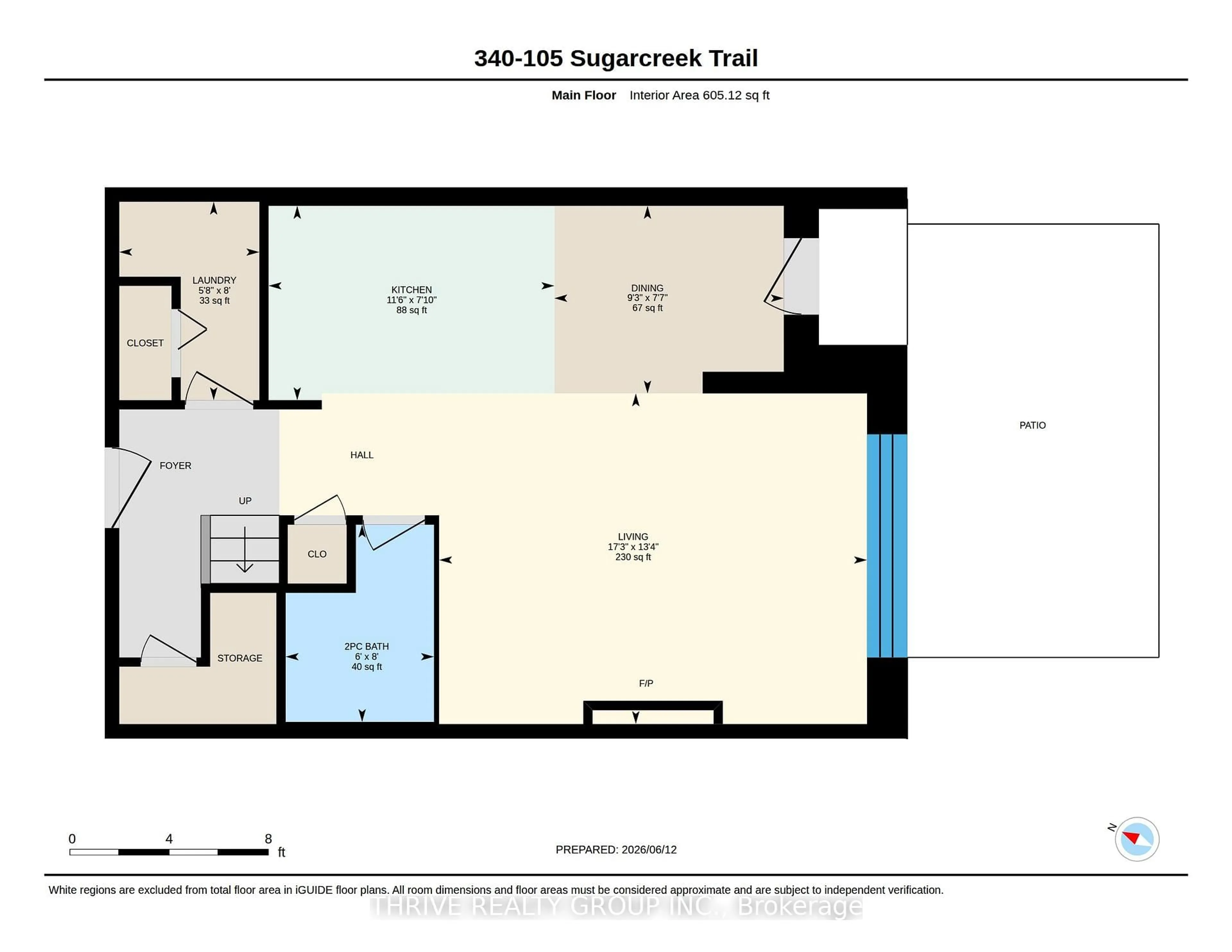 Floor plan for 340 Sugarcreek Tr #105, London North Ontario N6H 0G4