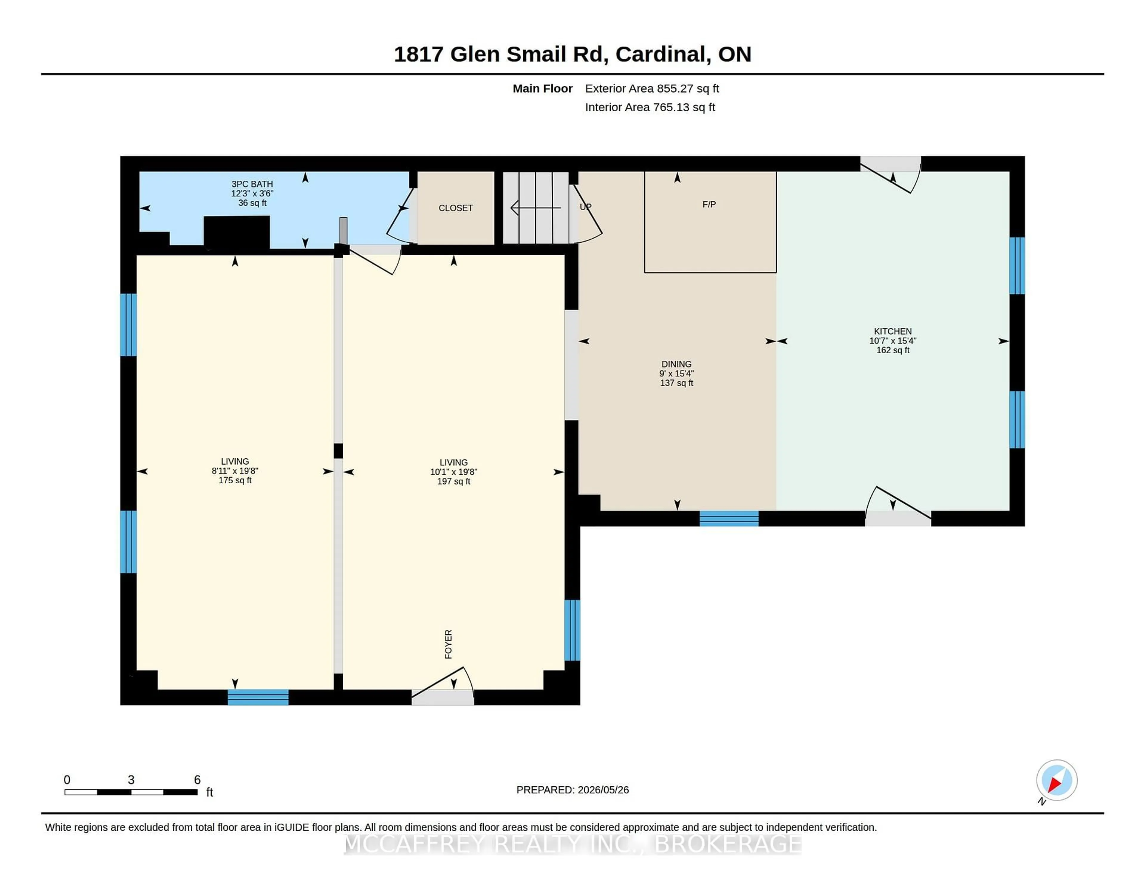 Floor plan for 1817 Glen Smail Rd, Edwardsburgh/Cardinal Ontario K0E 1T0