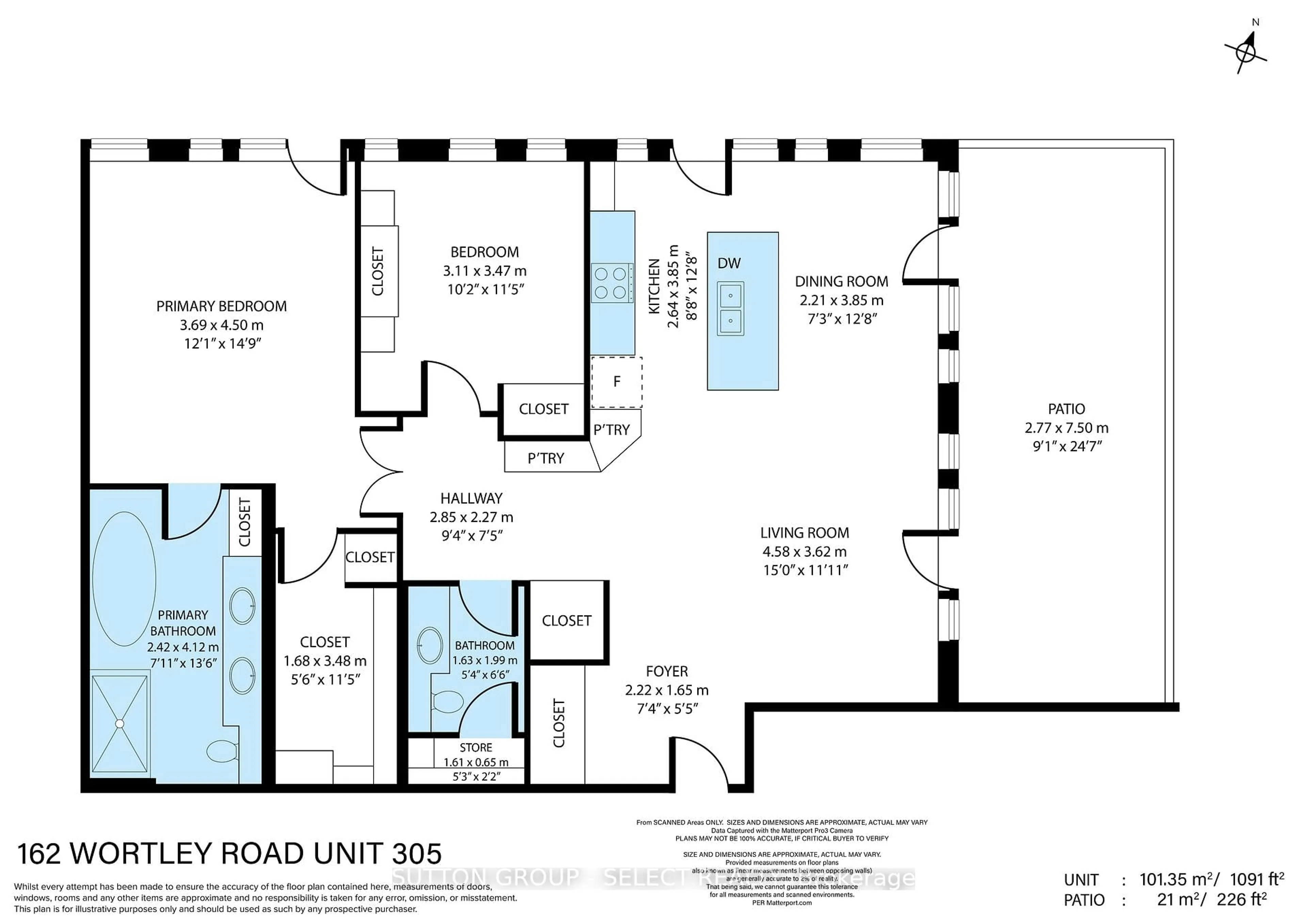 Floor plan for 162 Wortley Rd #305, London South Ontario N6C 3P7