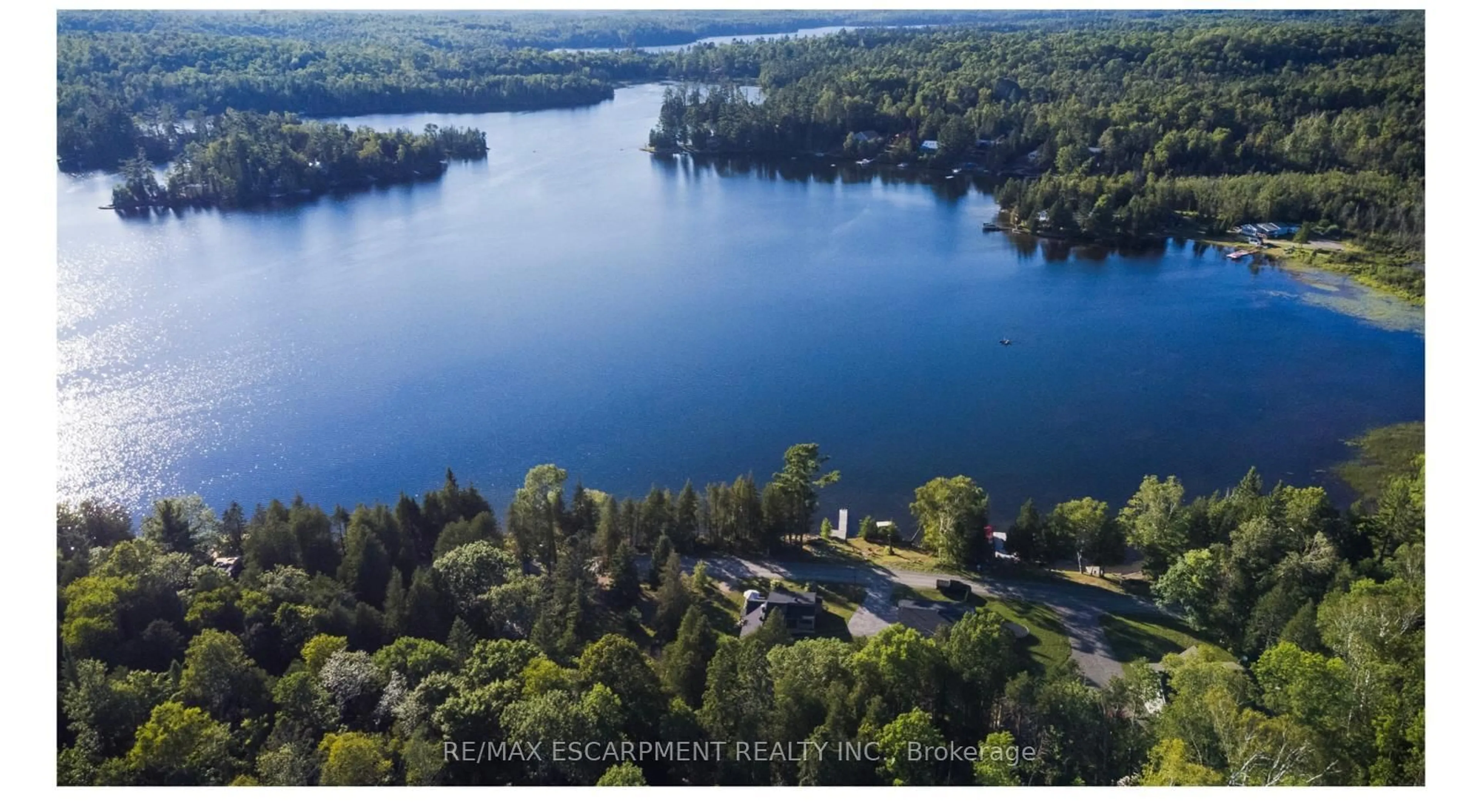 A pic from outside/outdoor area/front of a property/back of a property/a pic from drone, water/lake/river/ocean view for 372 Gunter Lake Rd, Hastings Ontario K0L 1W0