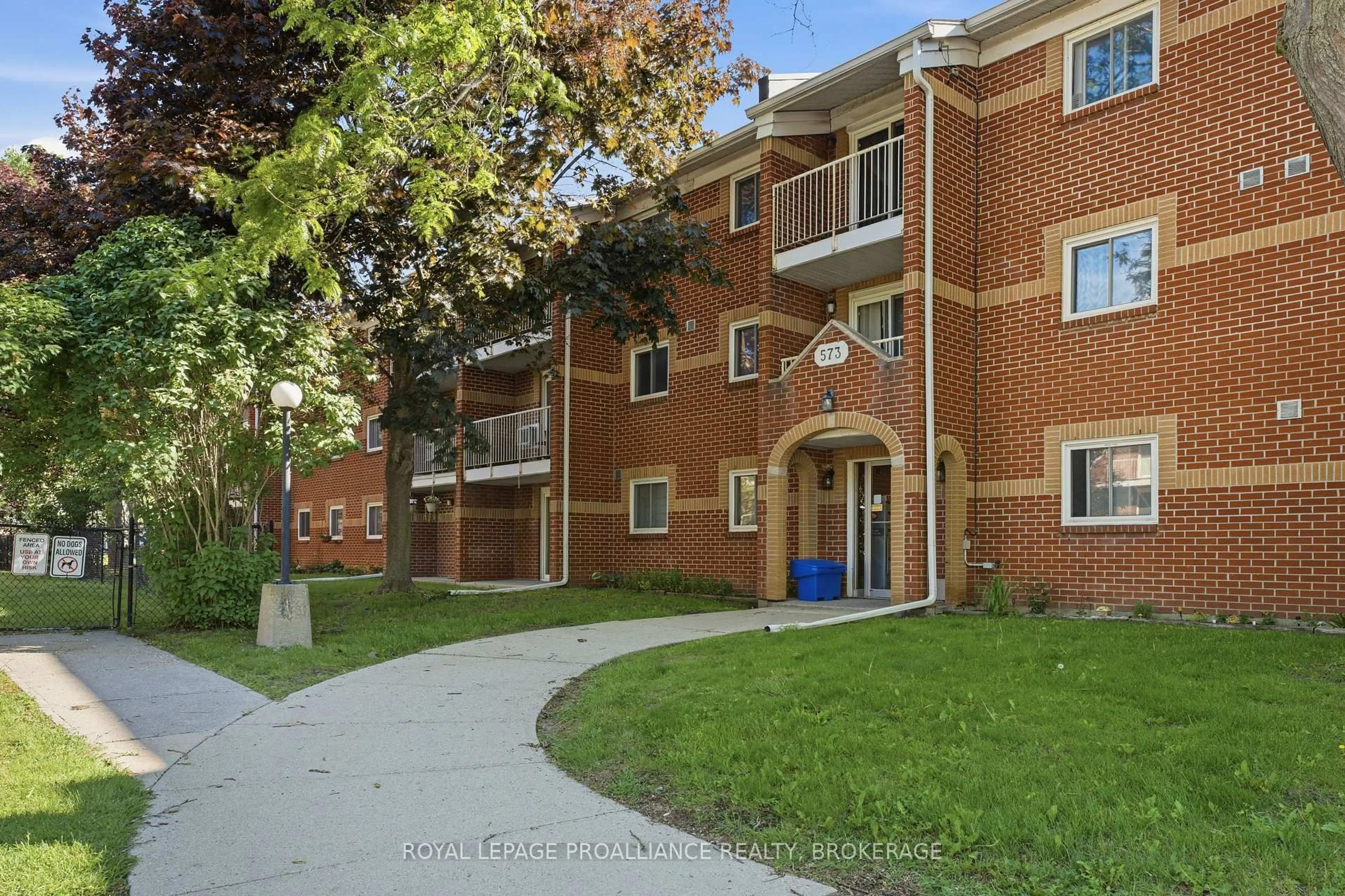 Patio, street for 573 Armstrong Rd #217, Kingston Ontario K7M 8J8