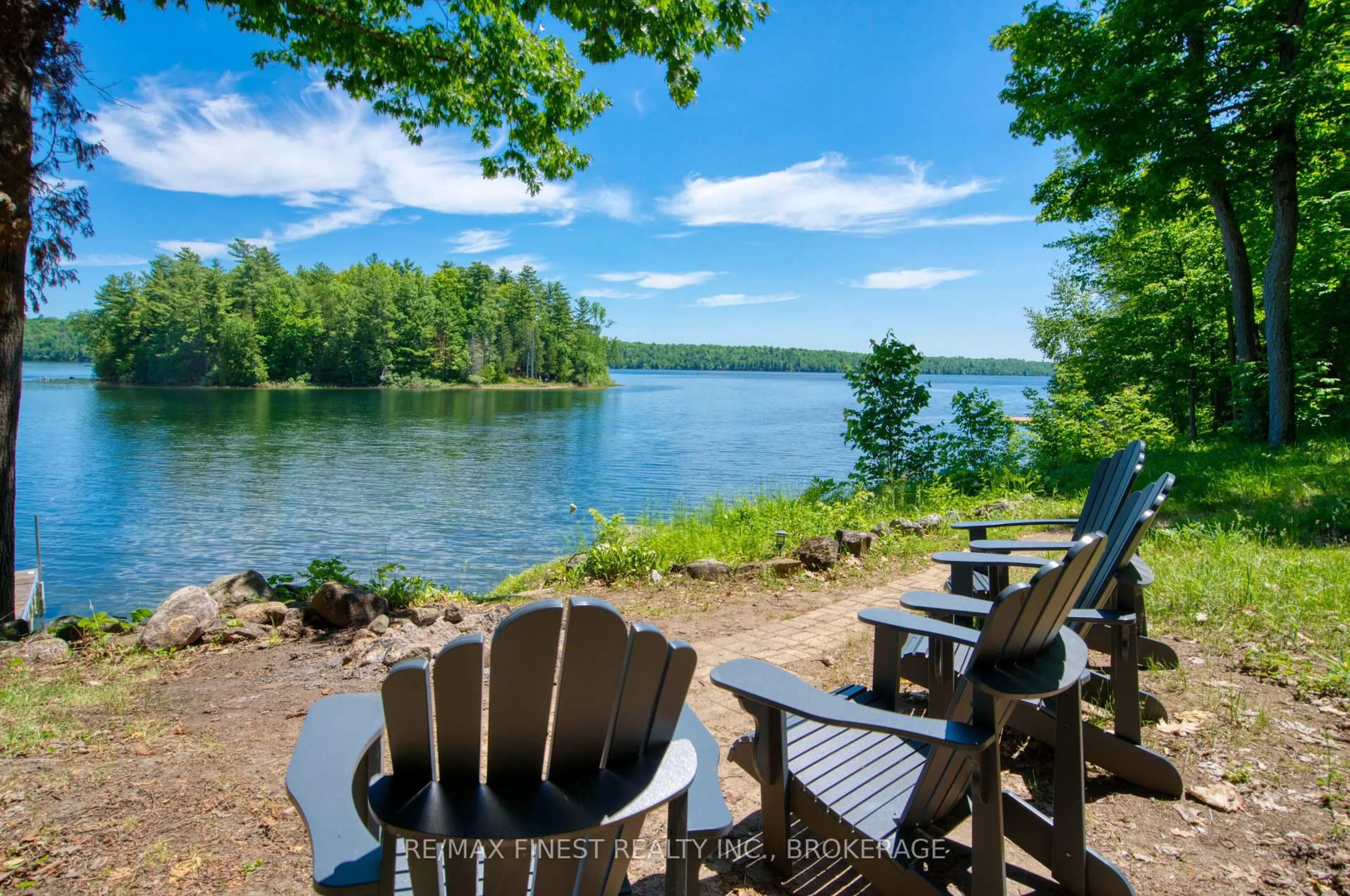 Patio, water/lake/river/ocean view for 96 Sandpit Lane, Tichborne Ontario K0H 2V0