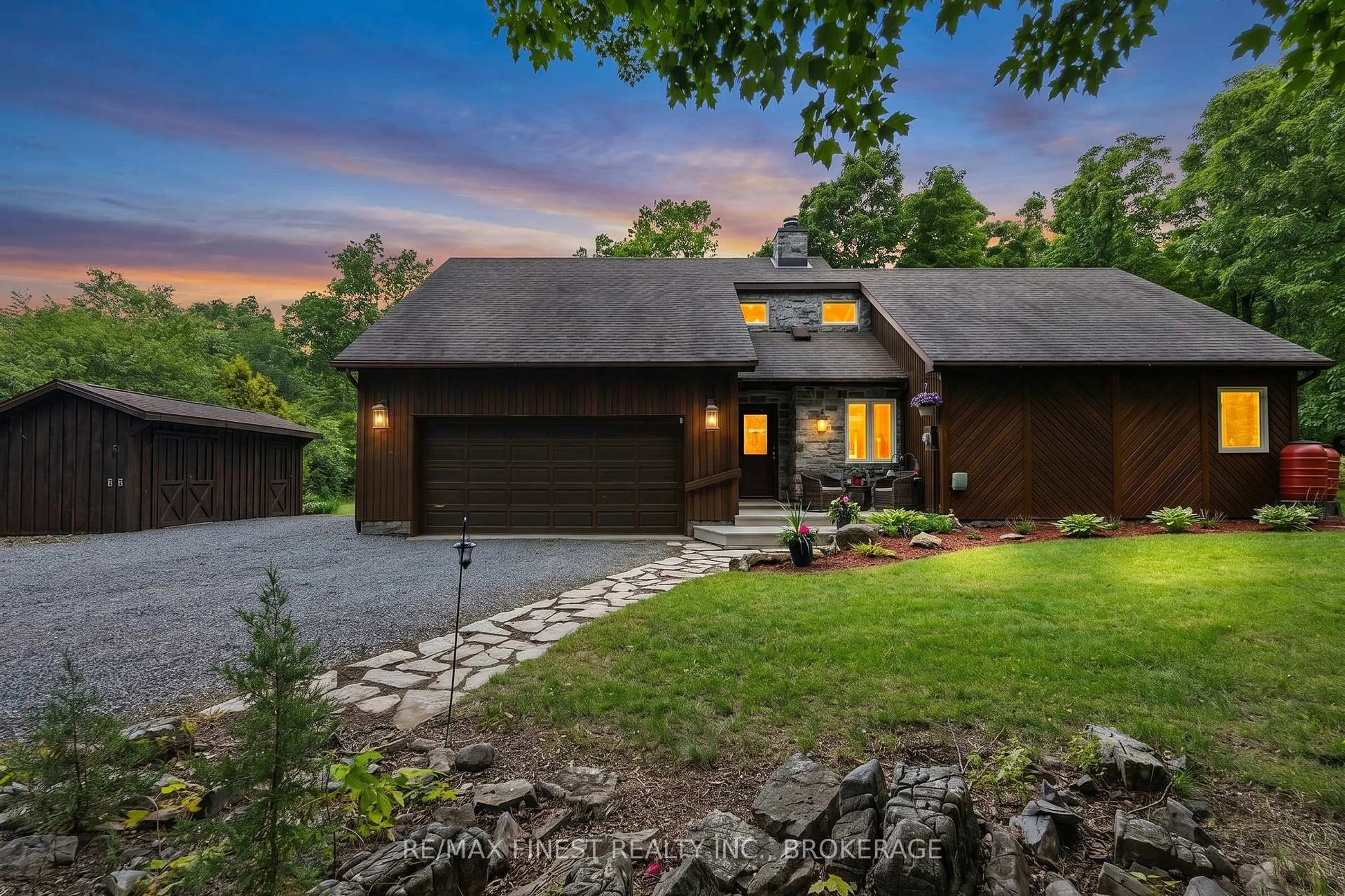 Home with brick exterior material, mountain view for 3886 Holmes Rd, Inverary Ontario K0H 1X0