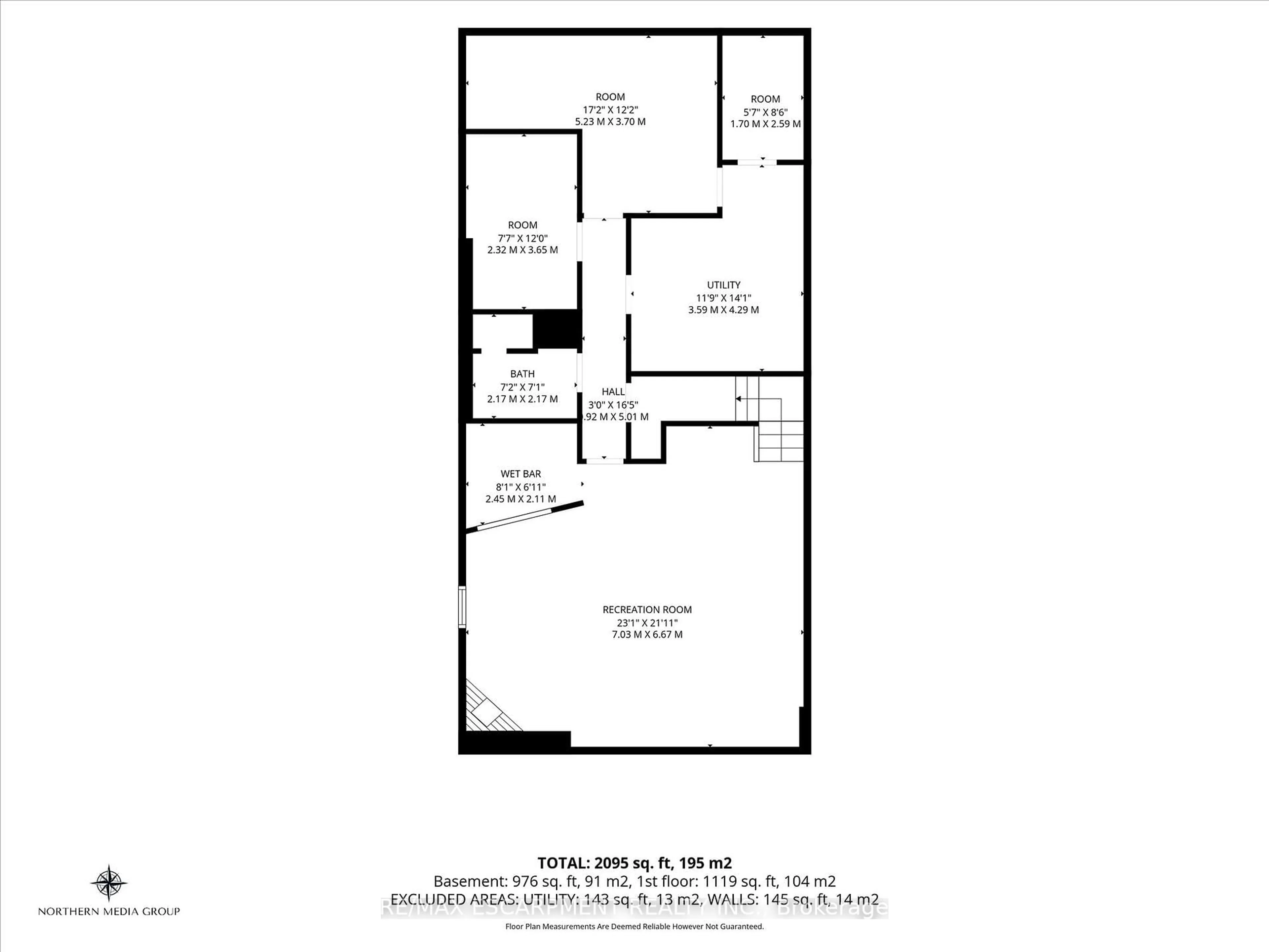 Floor plan for 261 LIMERIDGE Rd, Hamilton Ontario L9C 2V4