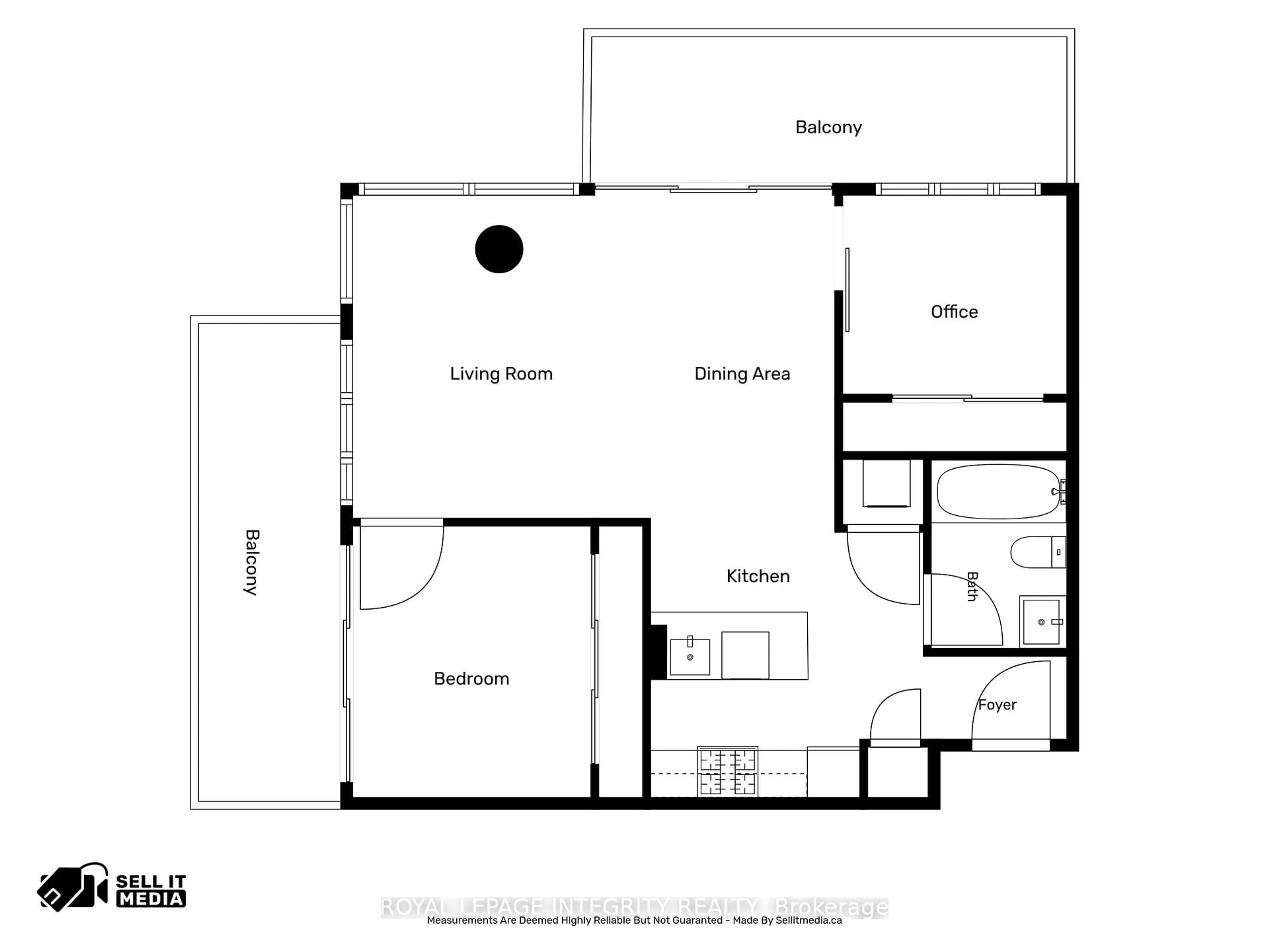 Floor plan for 203 Catherine St #1203, Ottawa Ontario K2P 1J5