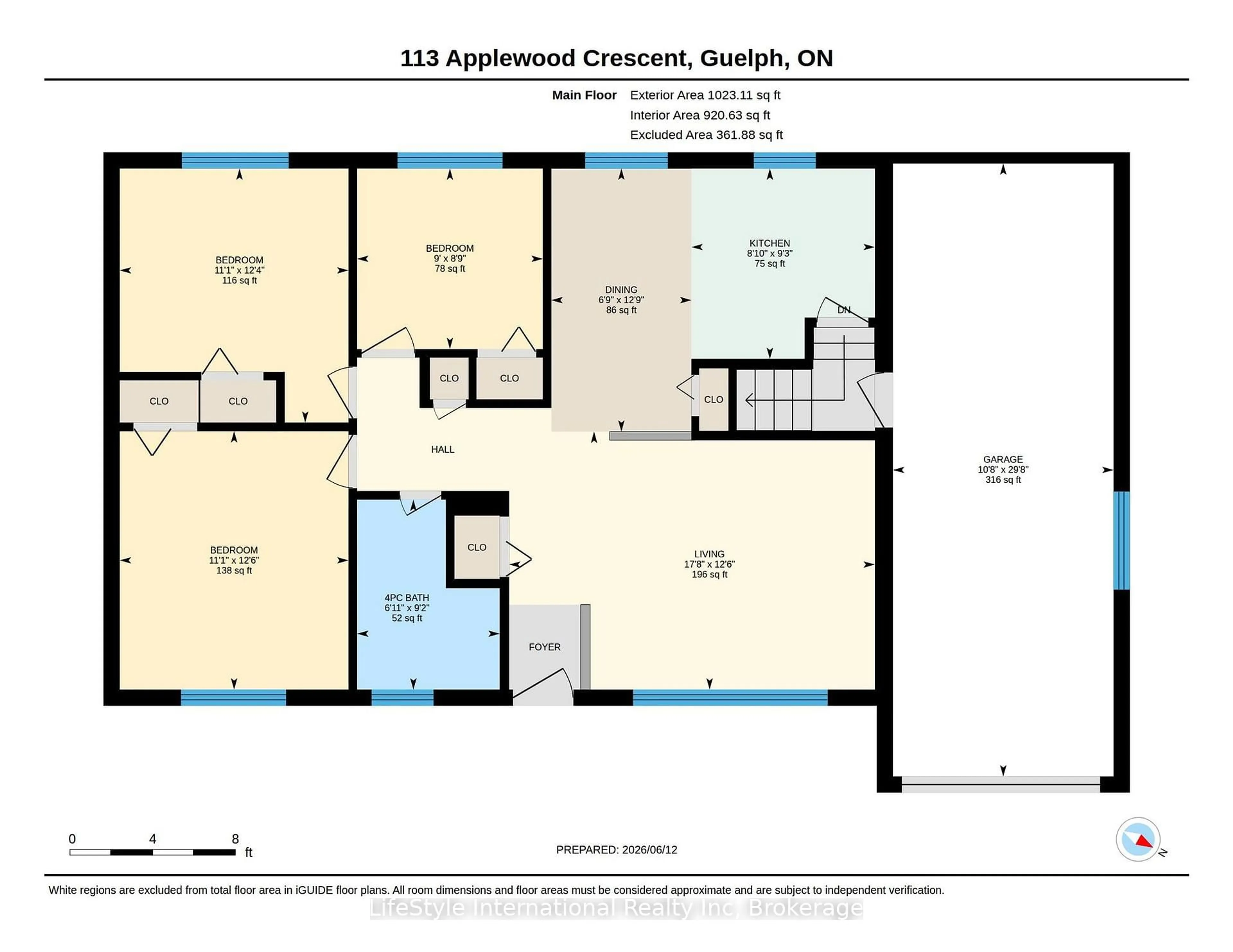 Floor plan for 113 Applewood Cres, Guelph Ontario N1H 6B3