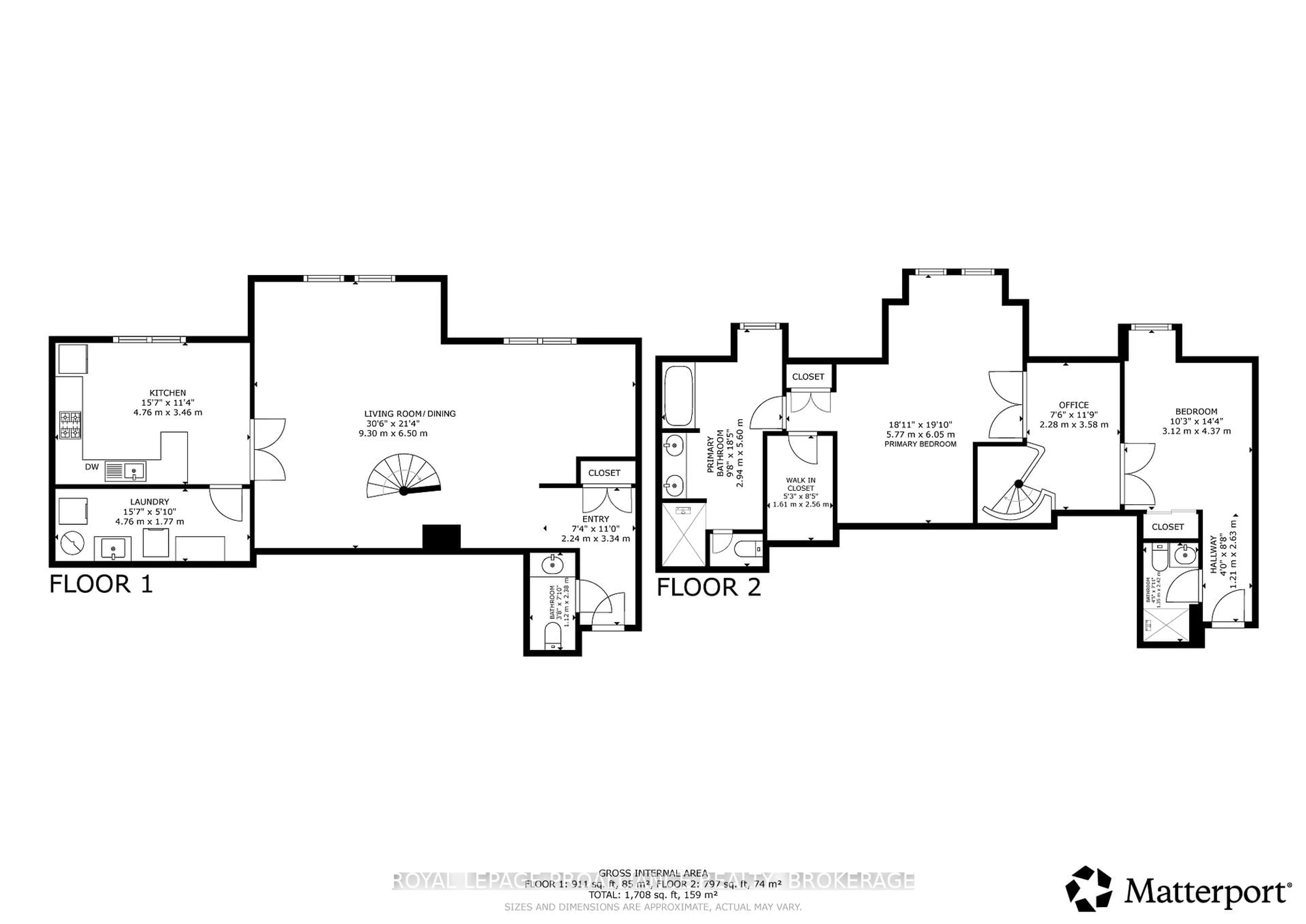 Floor plan for 20 Gore St #402, Kingston Ontario K7L 2L1