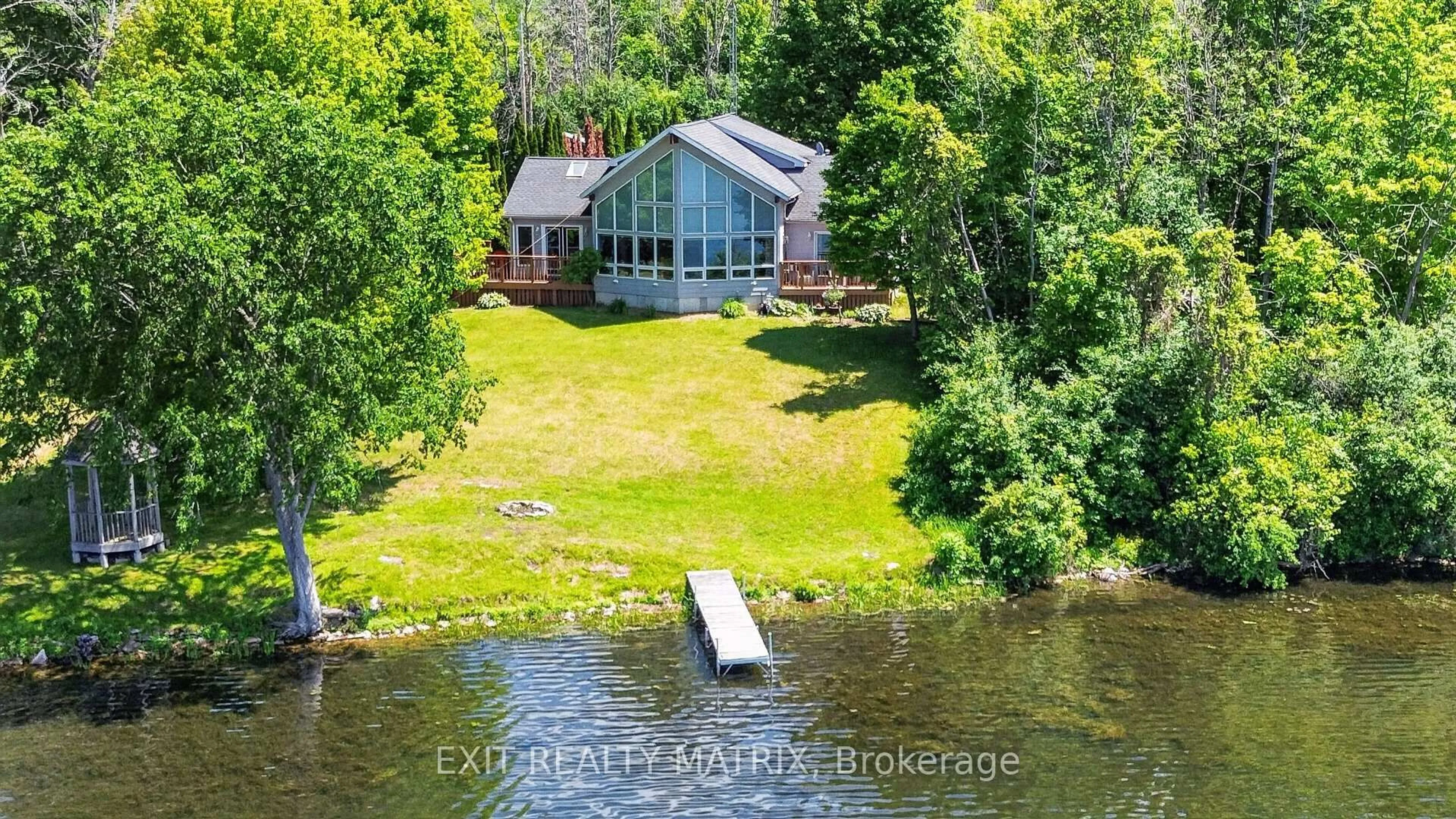 A pic from outside/outdoor area/front of a property/back of a property/a pic from drone, water/lake/river/ocean view for 30 Cory Dr, Front of Yonge Ontario K0E 1R0