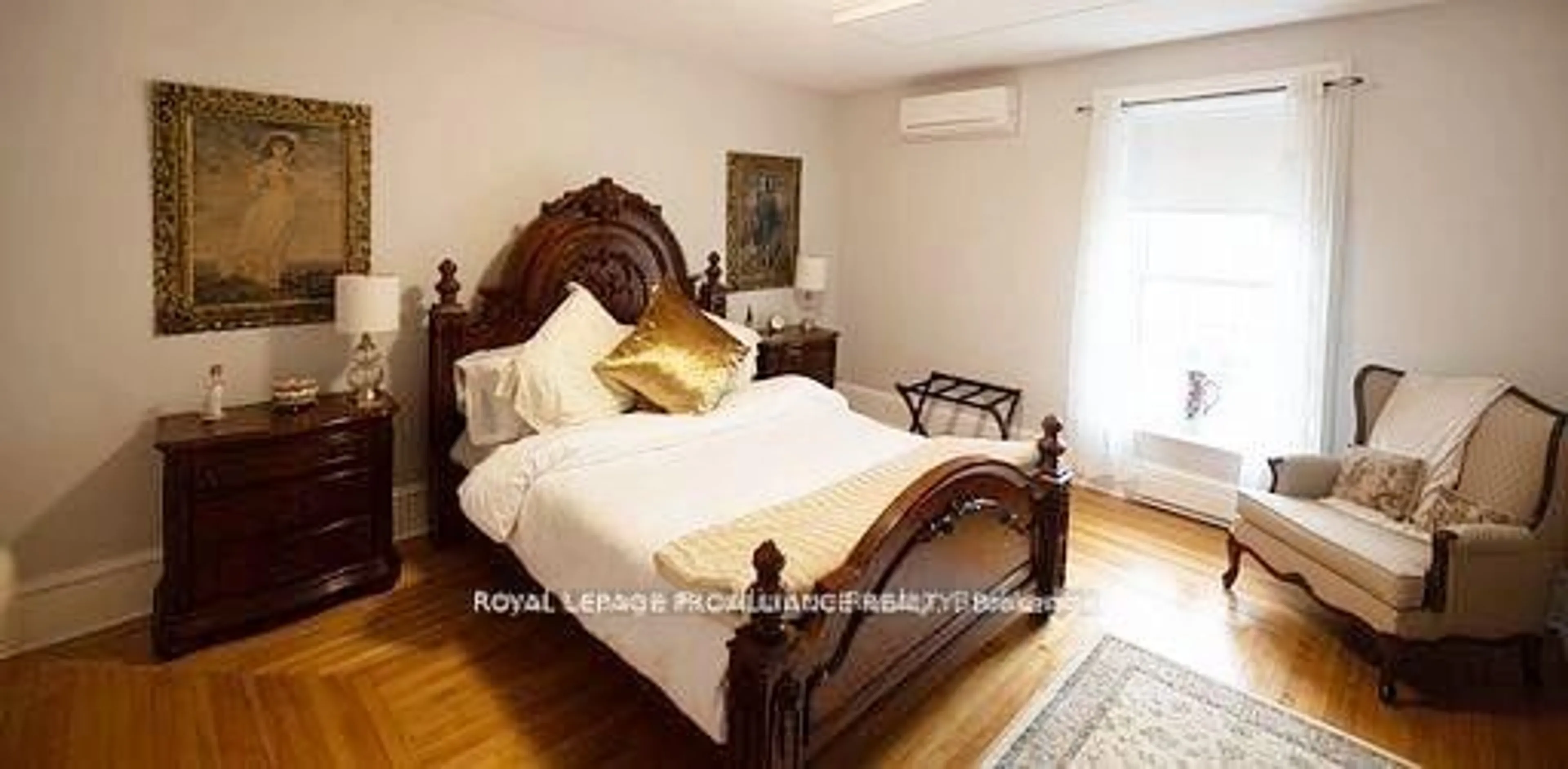 Bedroom with bed, wood/laminate floor for 7 Forsyth St, Limoges Ontario K0K 2M0
