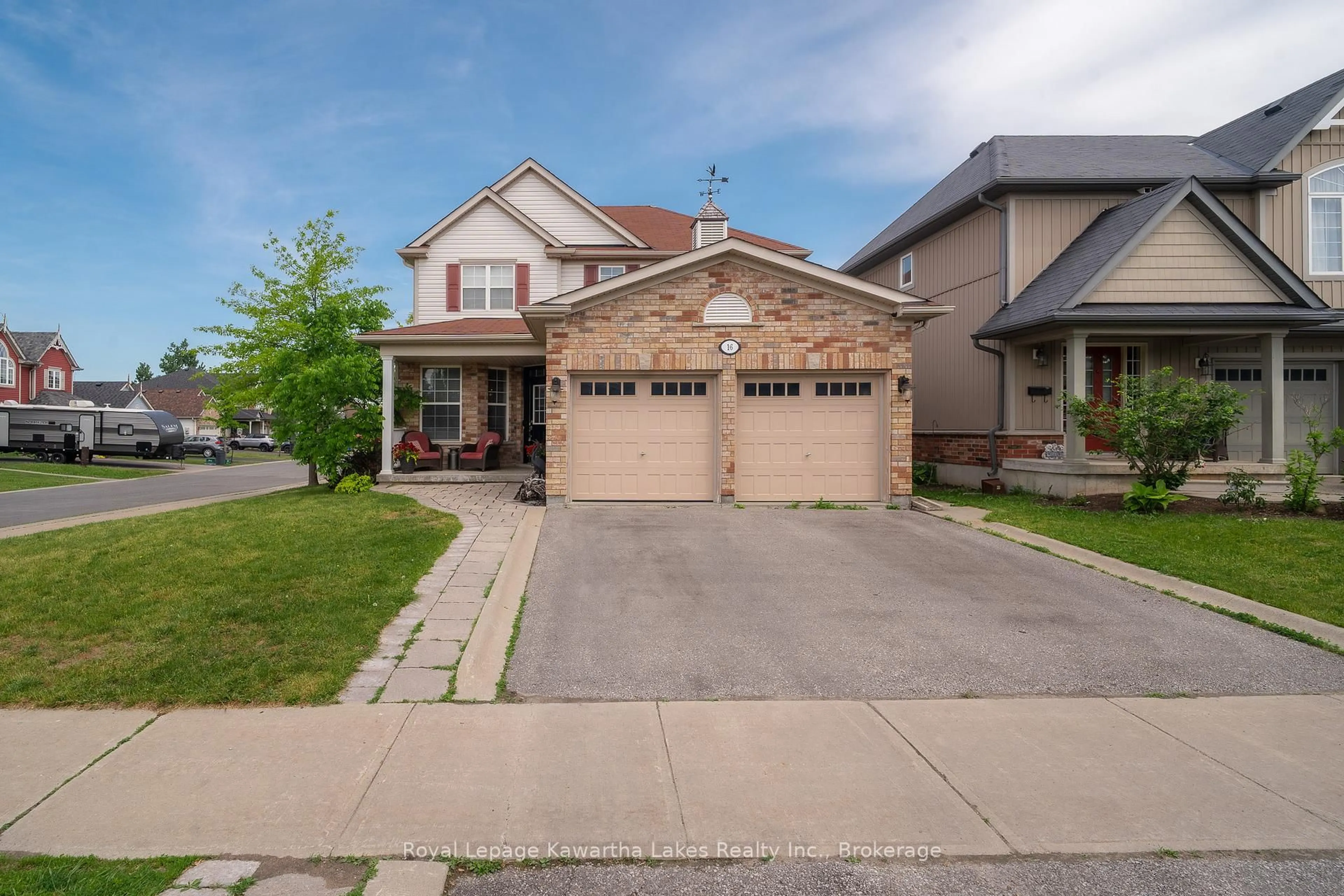 Home with brick exterior material, street for 16 Flynn Ave, Kawartha Lakes Ontario K9V 0B2