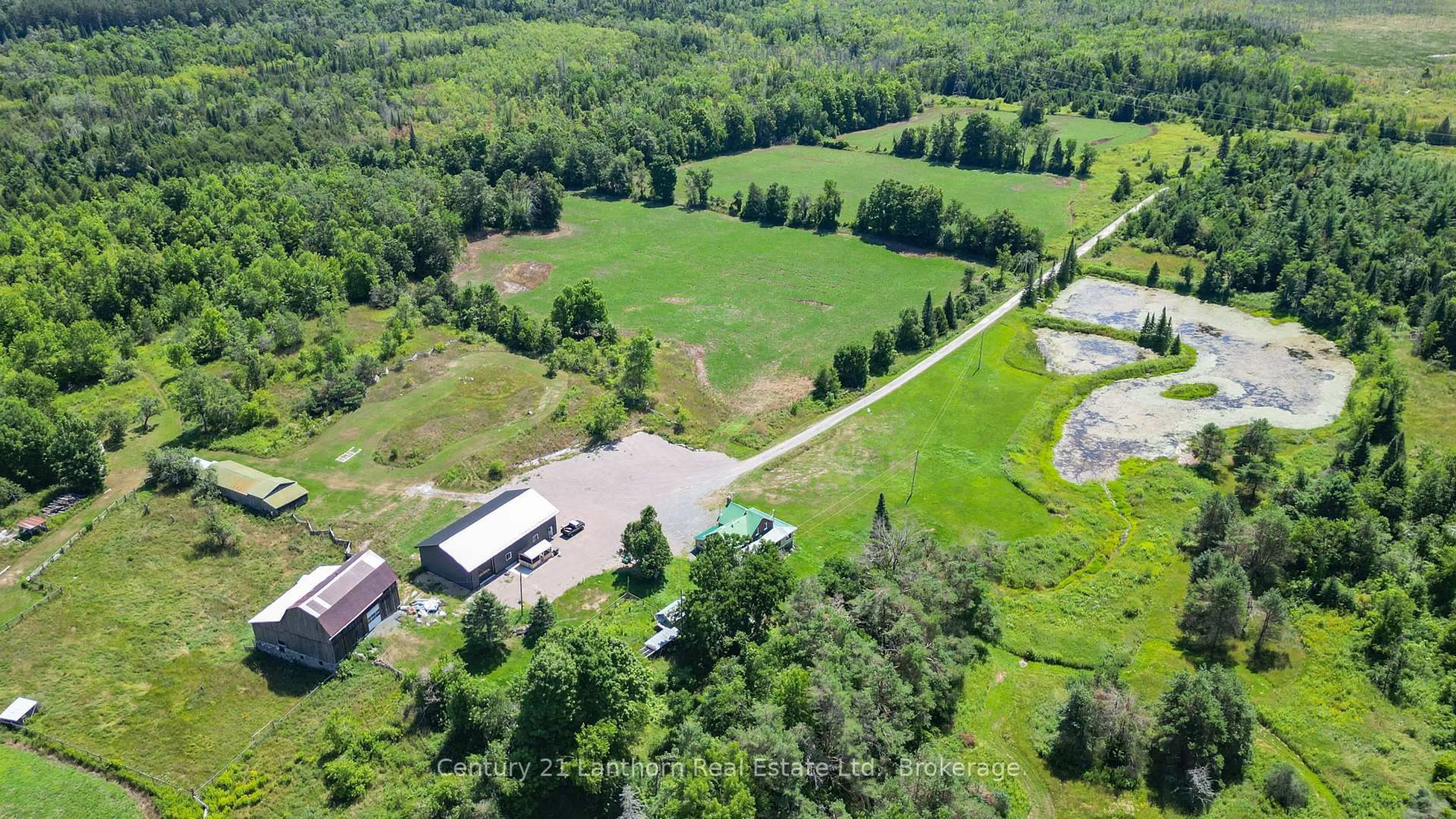 A pic from outside/outdoor area/front of a property/back of a property/a pic from drone, unknown for 495 Barker Rd, Madoc Ontario K0K 2K0