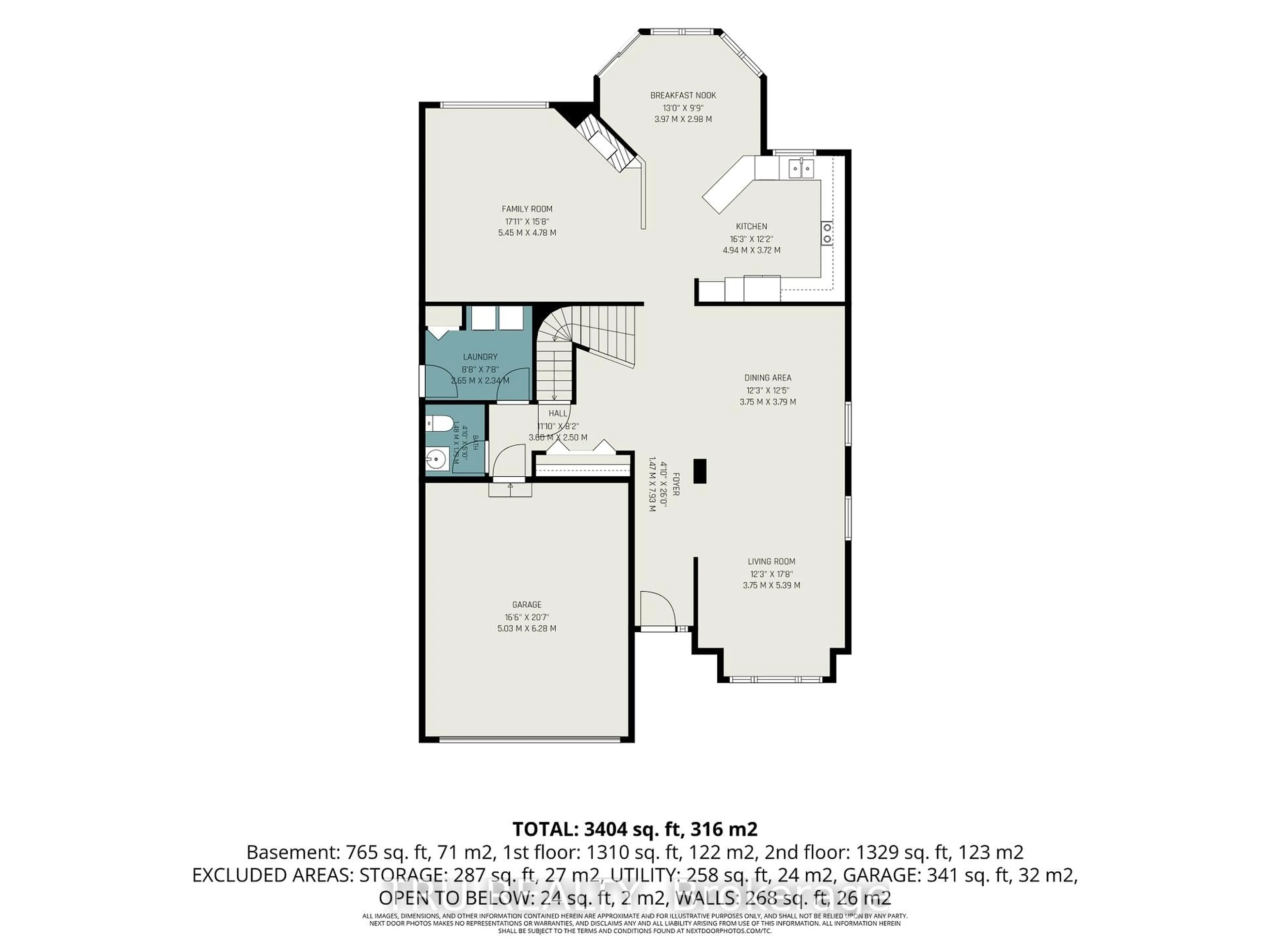 Floor plan for 40 Cimarron Cres, Ottawa Ontario K2G 6E1