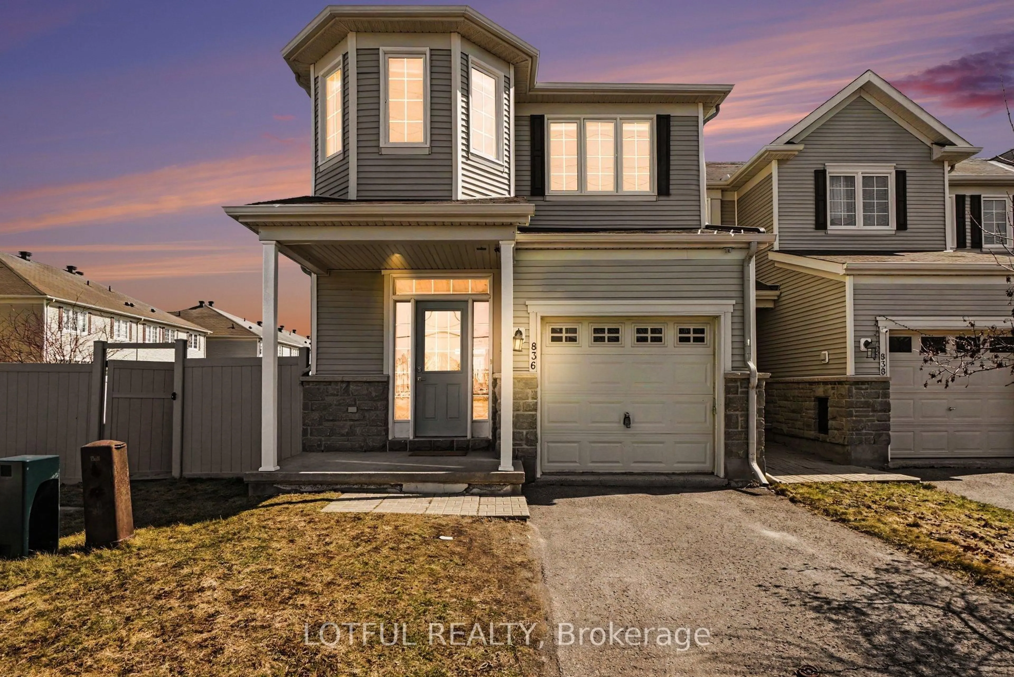 Home with vinyl exterior material, street for 836 Kennacraig Private, Ottawa Ontario K2J 5T6