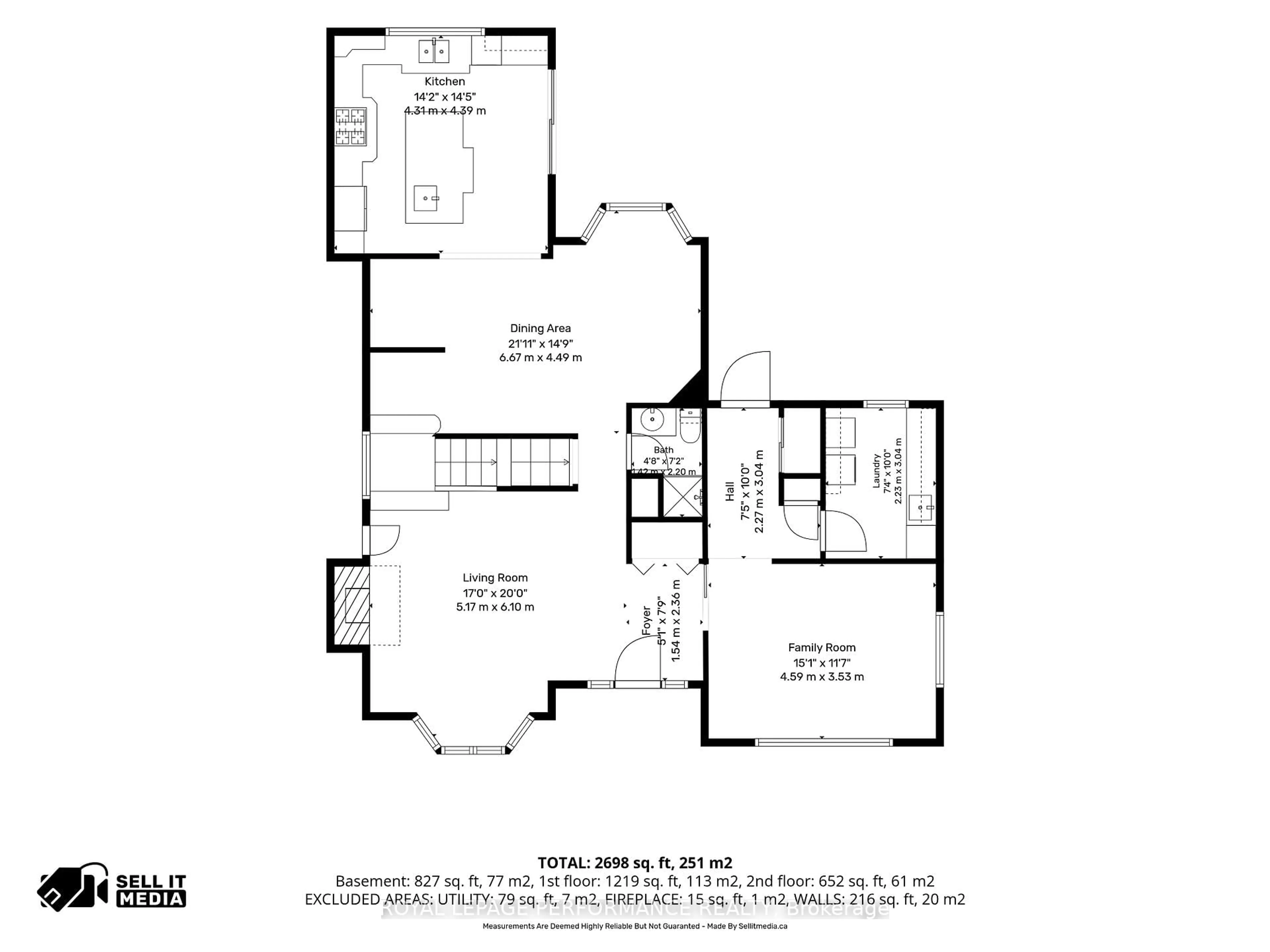 Floor plan for 905 Royal Ave, Hawkesbury Ontario K6A 3J8