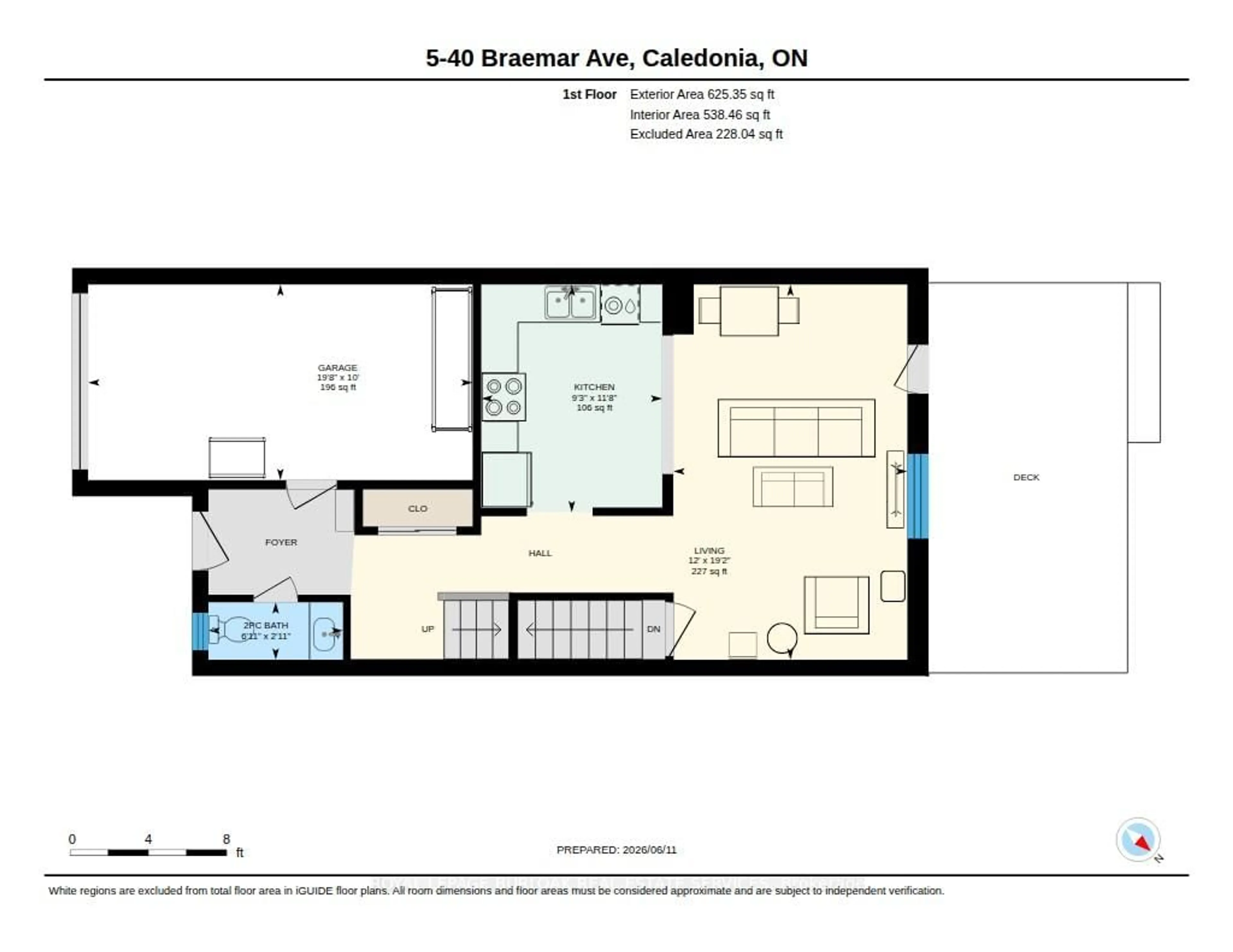 Floor plan for 40 Braemar Ave #5, Haldimand Ontario N3W 2N1