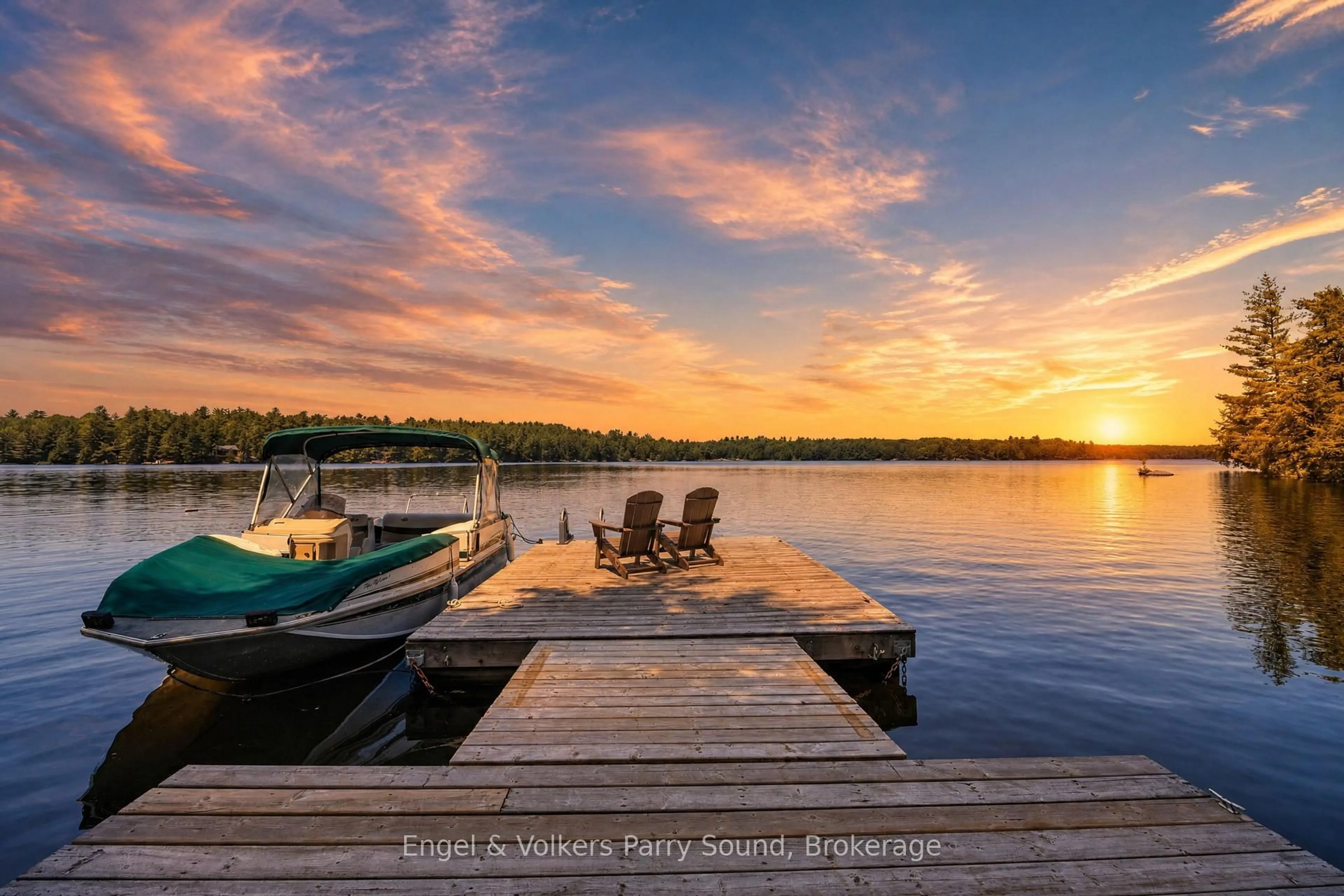 Patio, water/lake/river/ocean view for 52 Island B, McDougall Ontario P2A 2W7