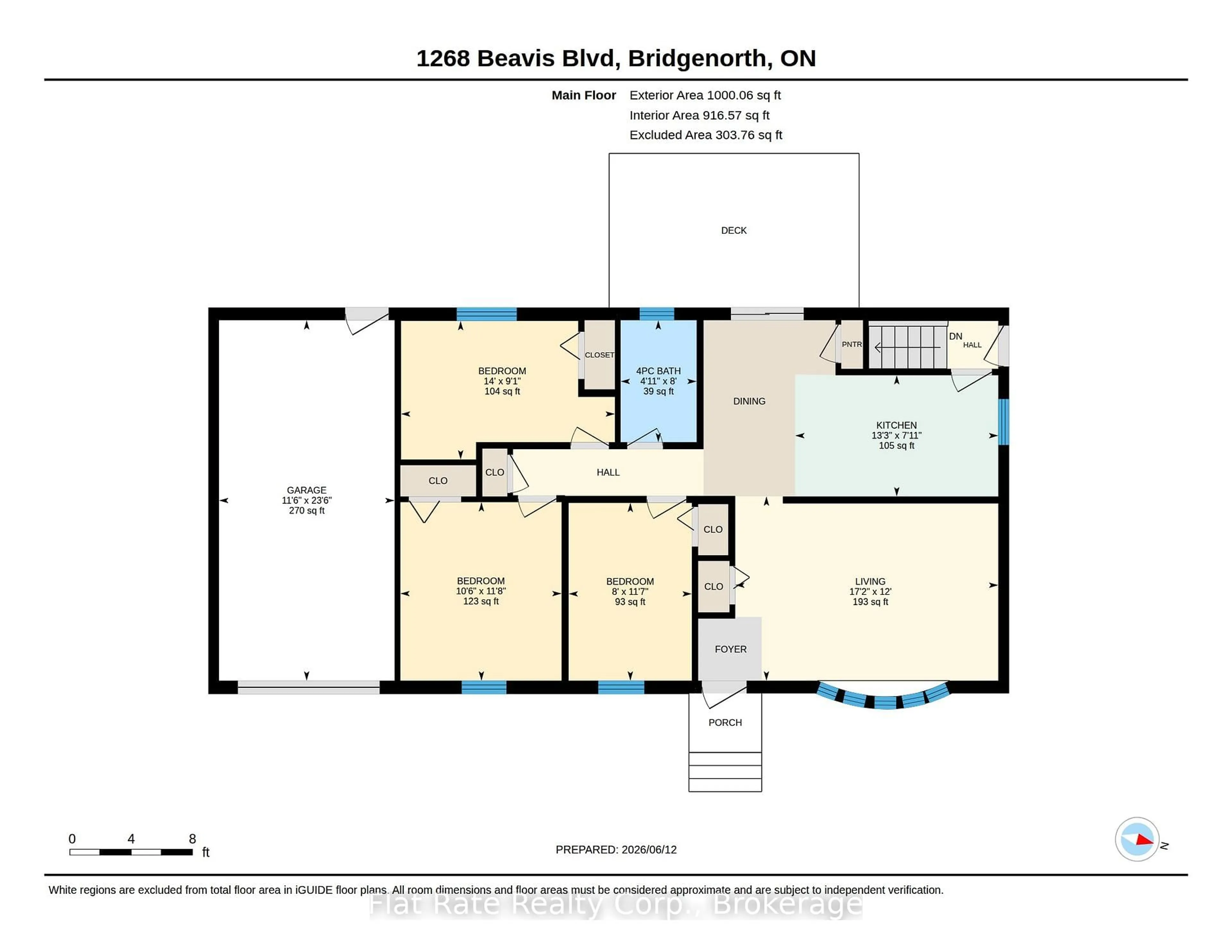 Floor plan for 1268 BEAVIS Blvd, Selwyn Ontario K0L 1H0