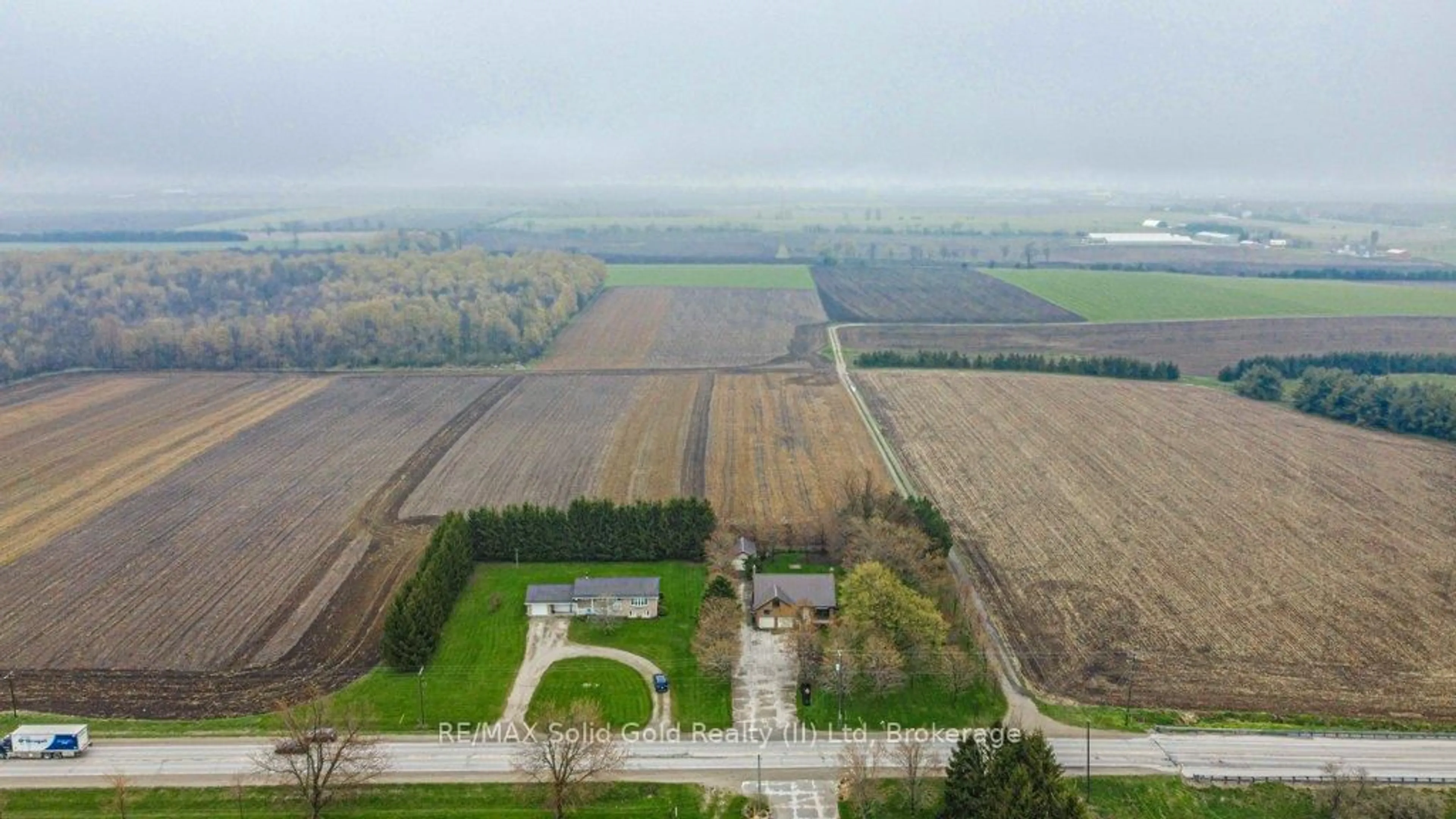 A pic from outside/outdoor area/front of a property/back of a property/a pic from drone, forest/trees view for 7281 Wellington Rd 12 Rd, Mapleton Ontario N0B 1A0