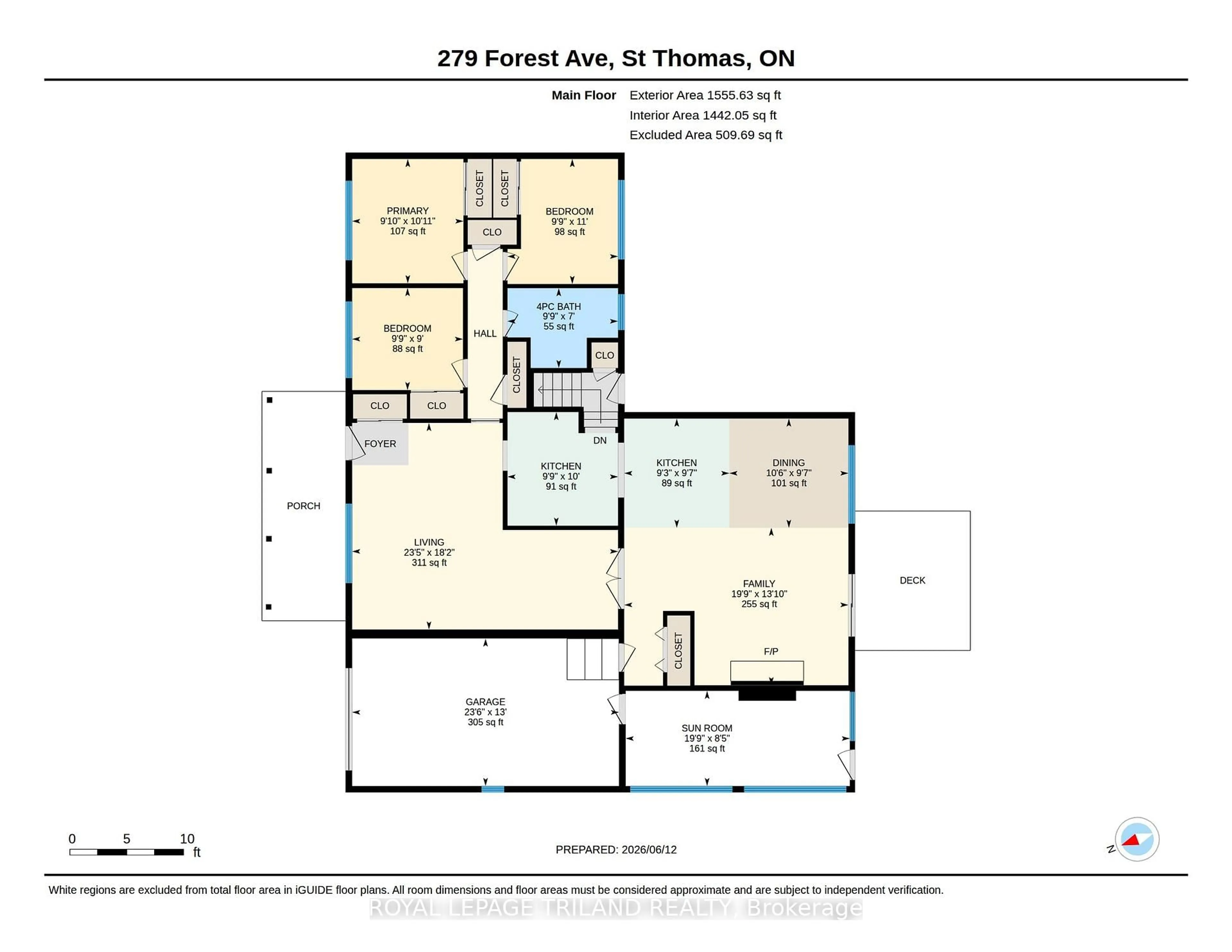 Floor plan for 279 Forest Ave, St. Thomas Ontario N5R 2K5