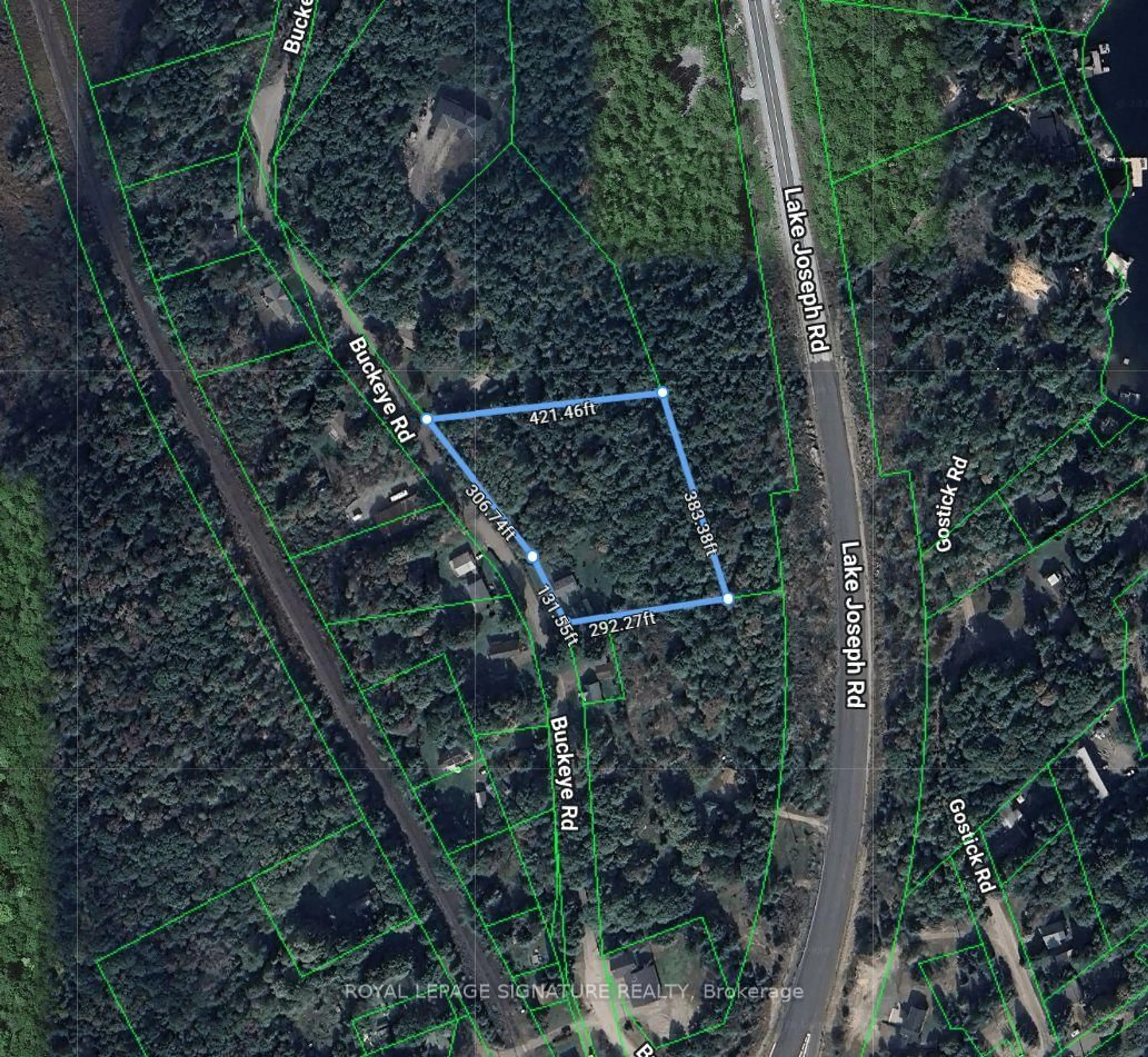 Picture of a map for 1034 Buckeye Rd, Muskoka Lakes Ontario P0C 1H0