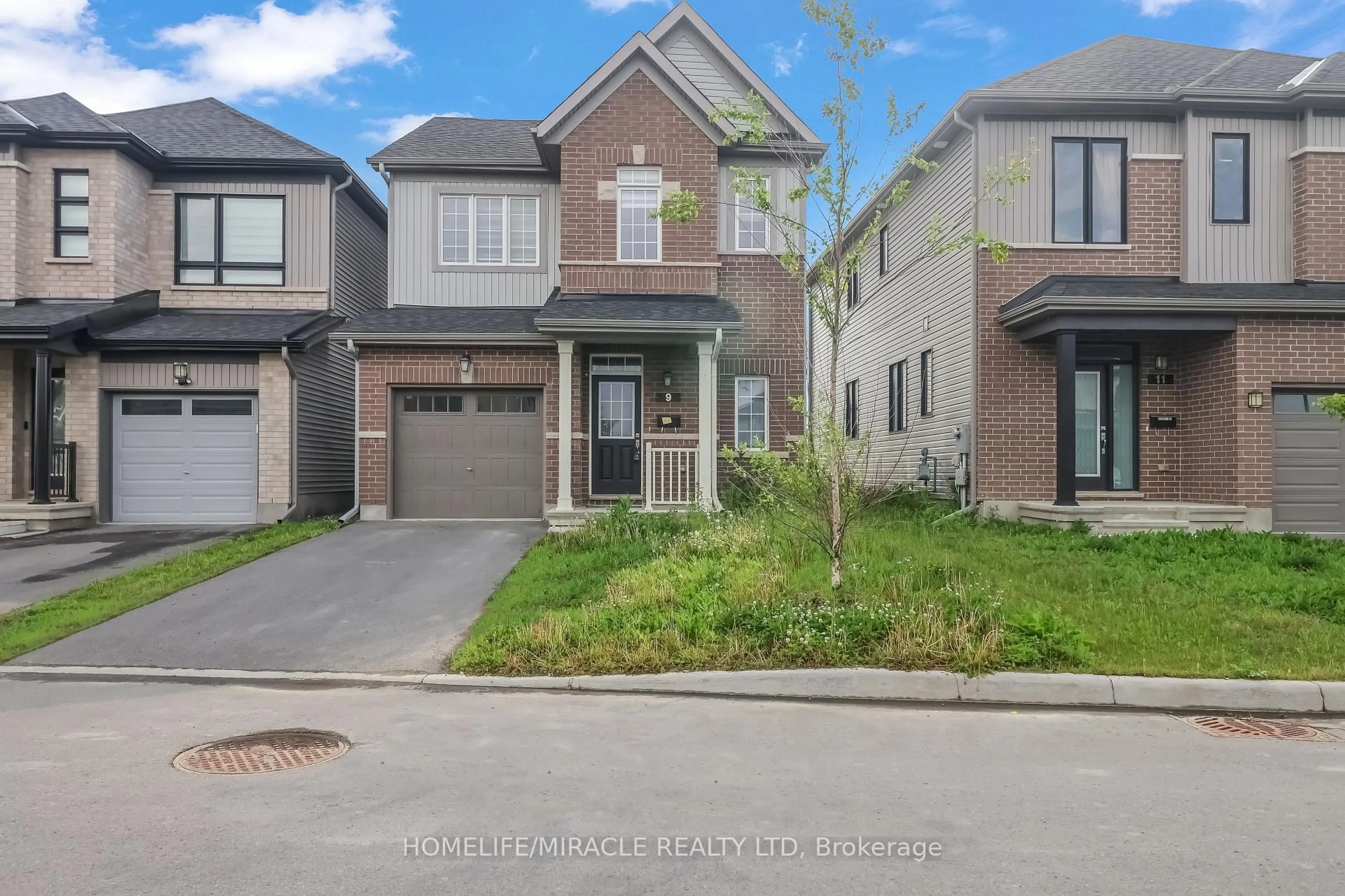 Home with brick exterior material, street for 9 Tolchaco Crt, Ottawa Ontario K2J 6V7