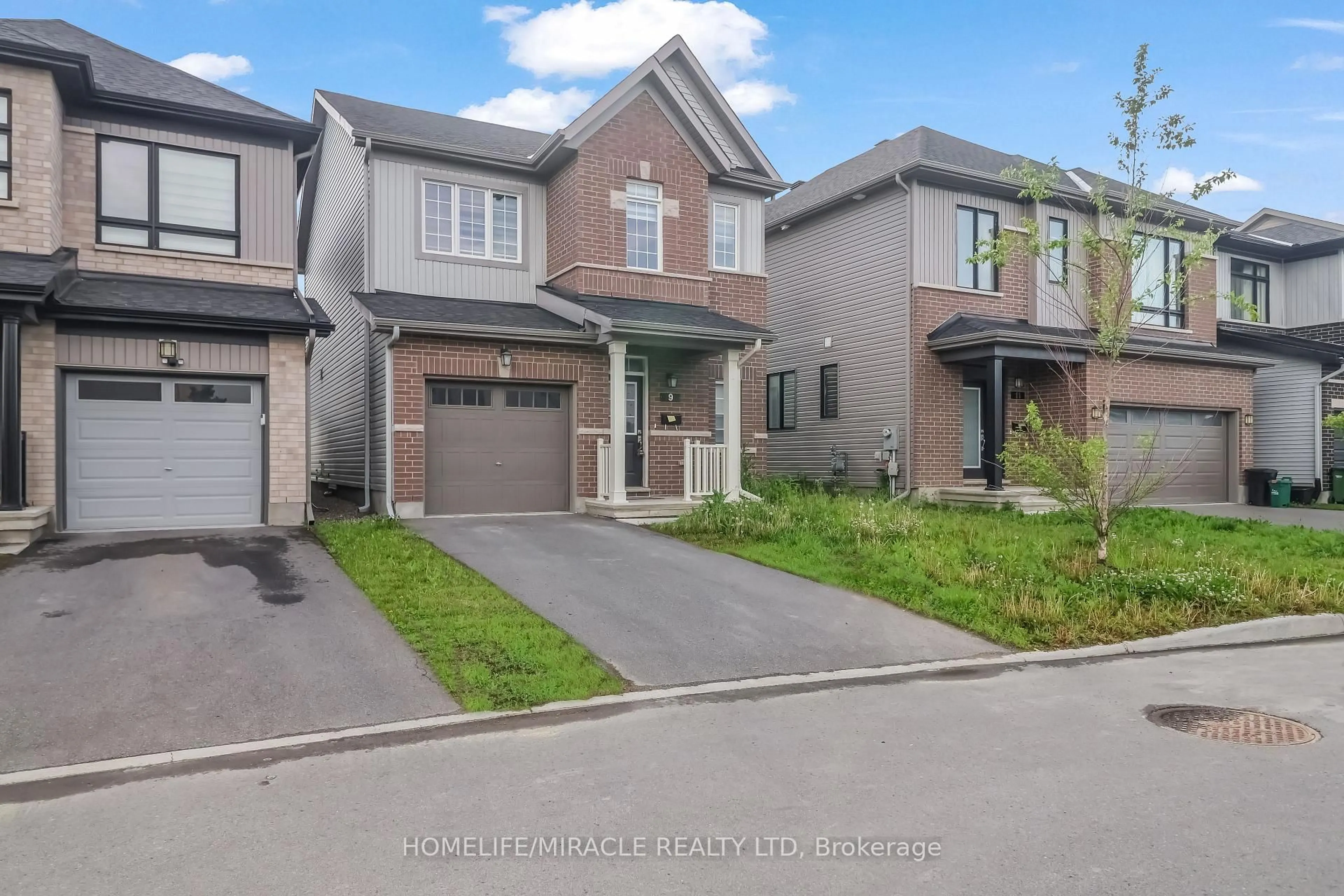 Home with brick exterior material, street for 9 Tolchaco Crt, Ottawa Ontario K2J 6V7