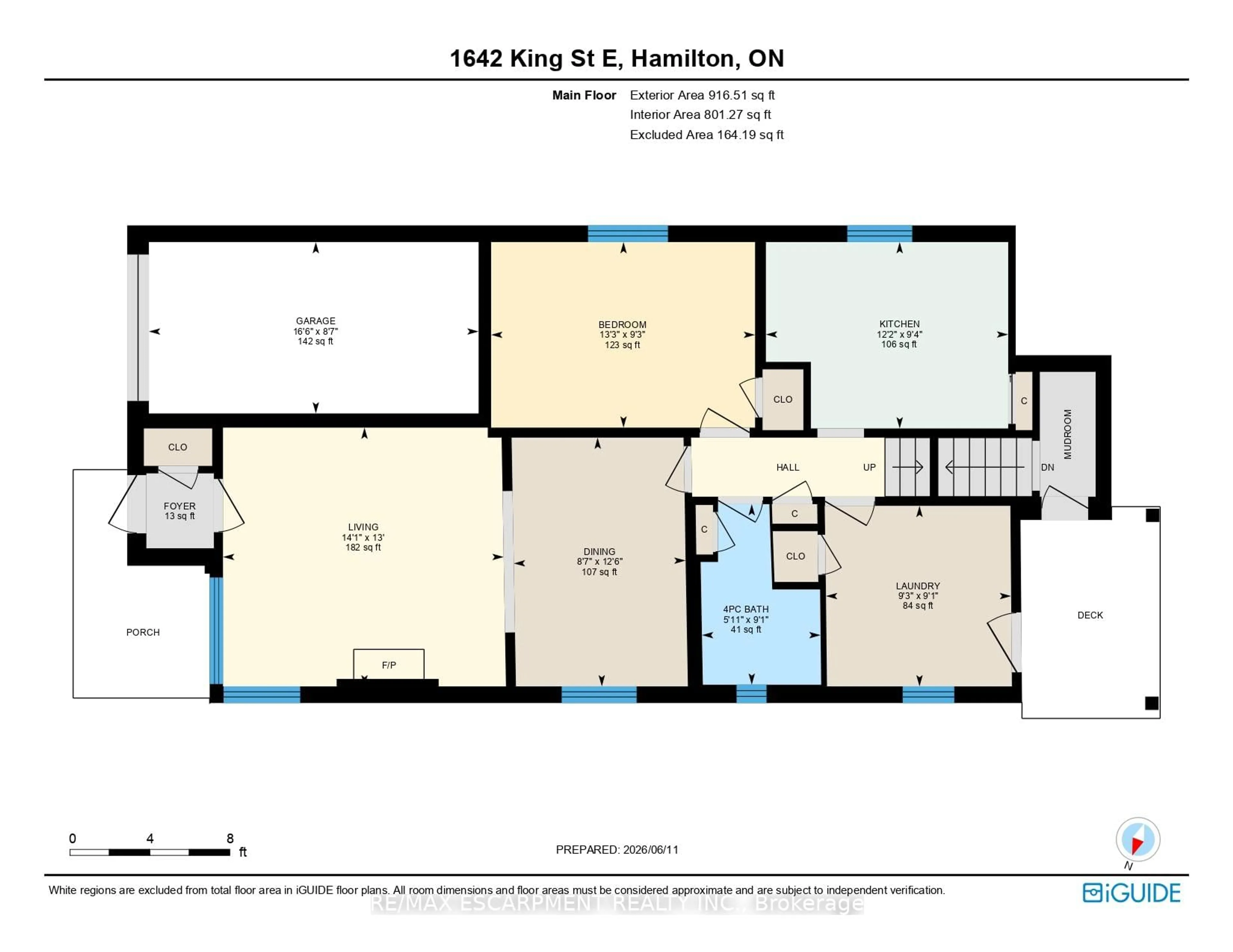 Floor plan for 1642 King St, Hamilton Ontario L8K 1T9