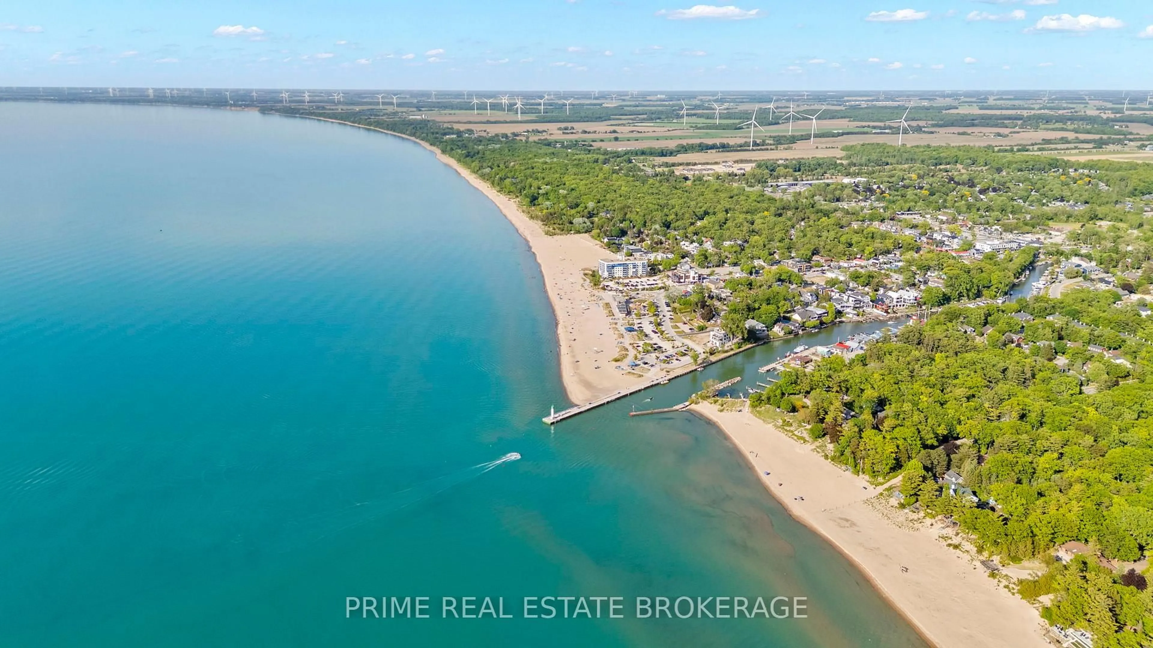 A pic from outside/outdoor area/front of a property/back of a property/a pic from drone, water/lake/river/ocean view for 10392 Grand Oaks Dr, Lambton Shores Ontario N0M 1T0