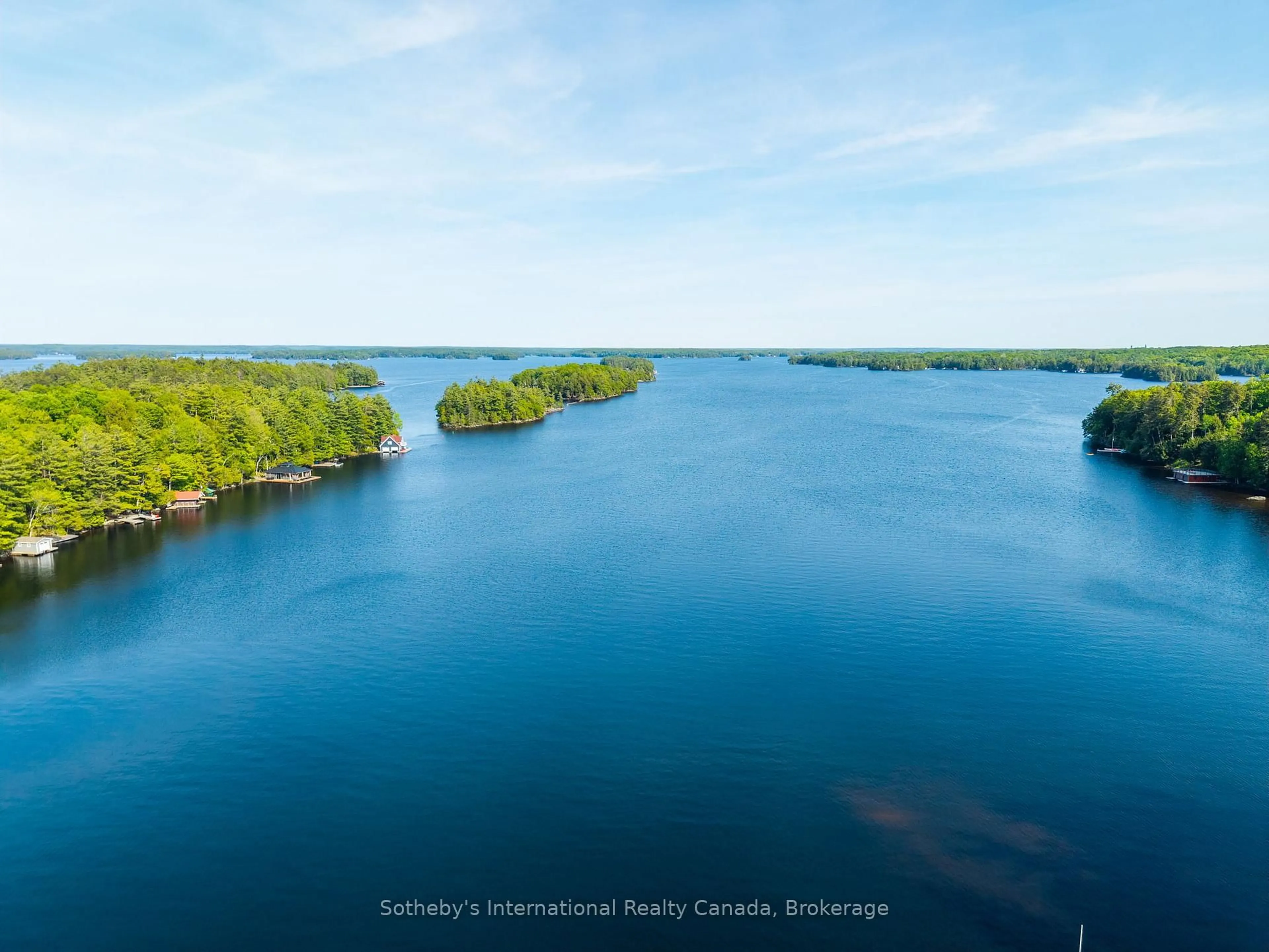 A pic from outside/outdoor area/front of a property/back of a property/a pic from drone, water/lake/river/ocean view for 1132 Greenwood Point Dr #1, Muskoka Lakes Ontario P1P 1R2